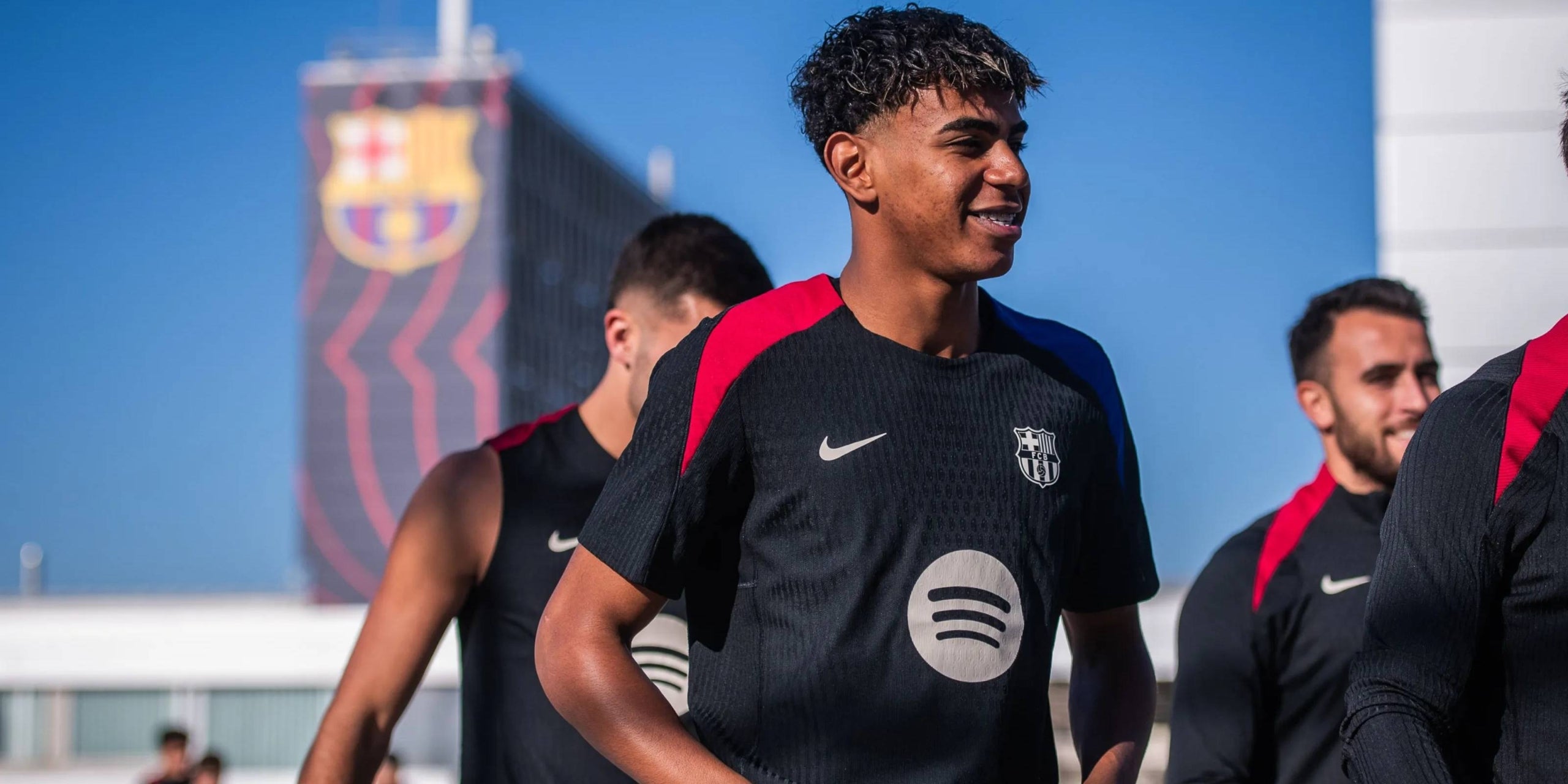 Lamine Yamal, durant un entrenament amb el Barça | FC Barcelona