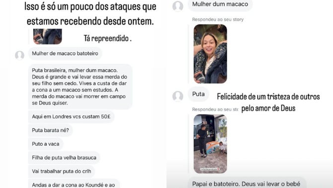 Alguns dels insults racistes i masclistes contra la parella de Raphinha | @taia_belloli