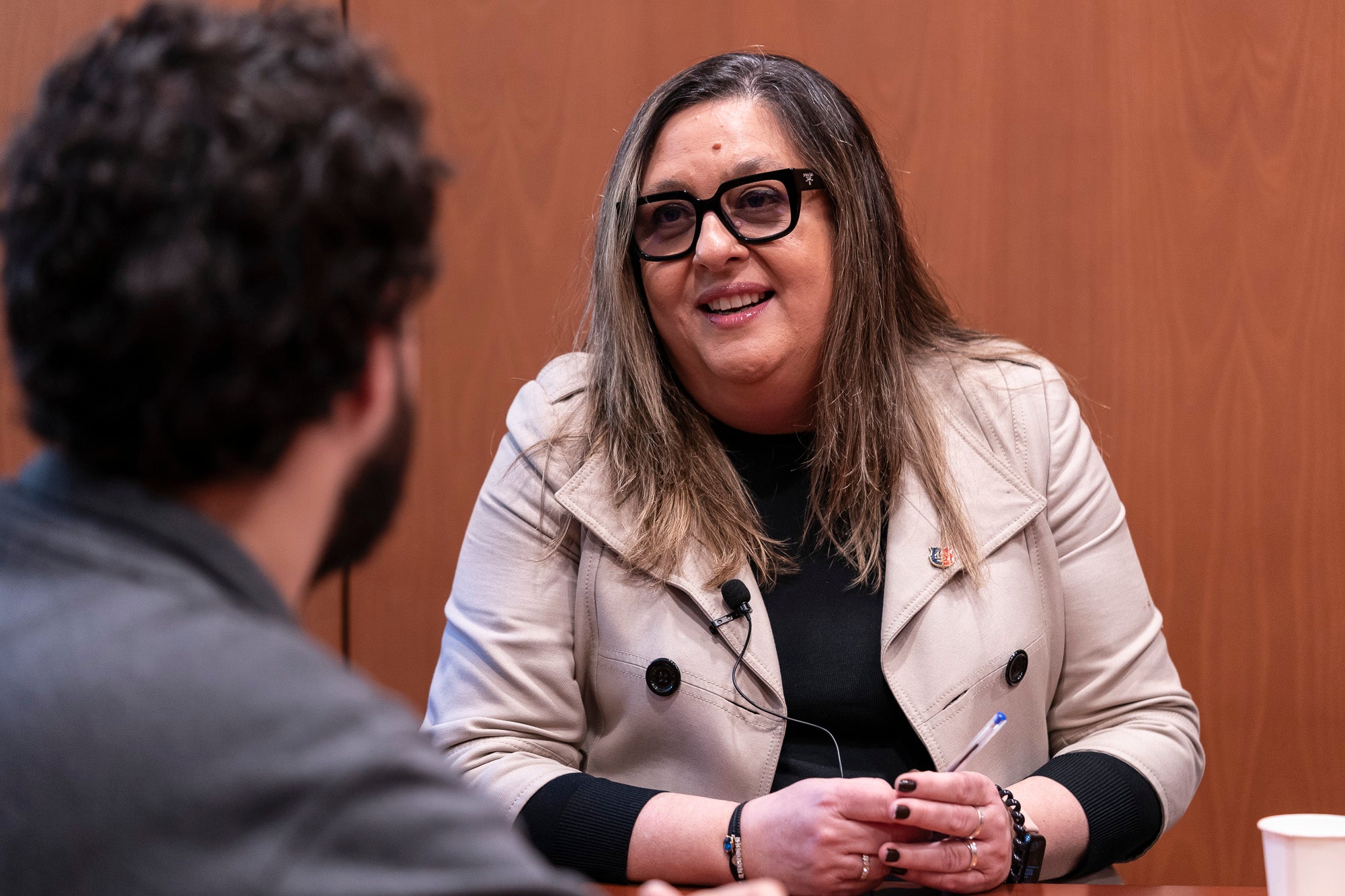 Elena Fort, durant l'entrevista amb Món Esport | Mireia Comas