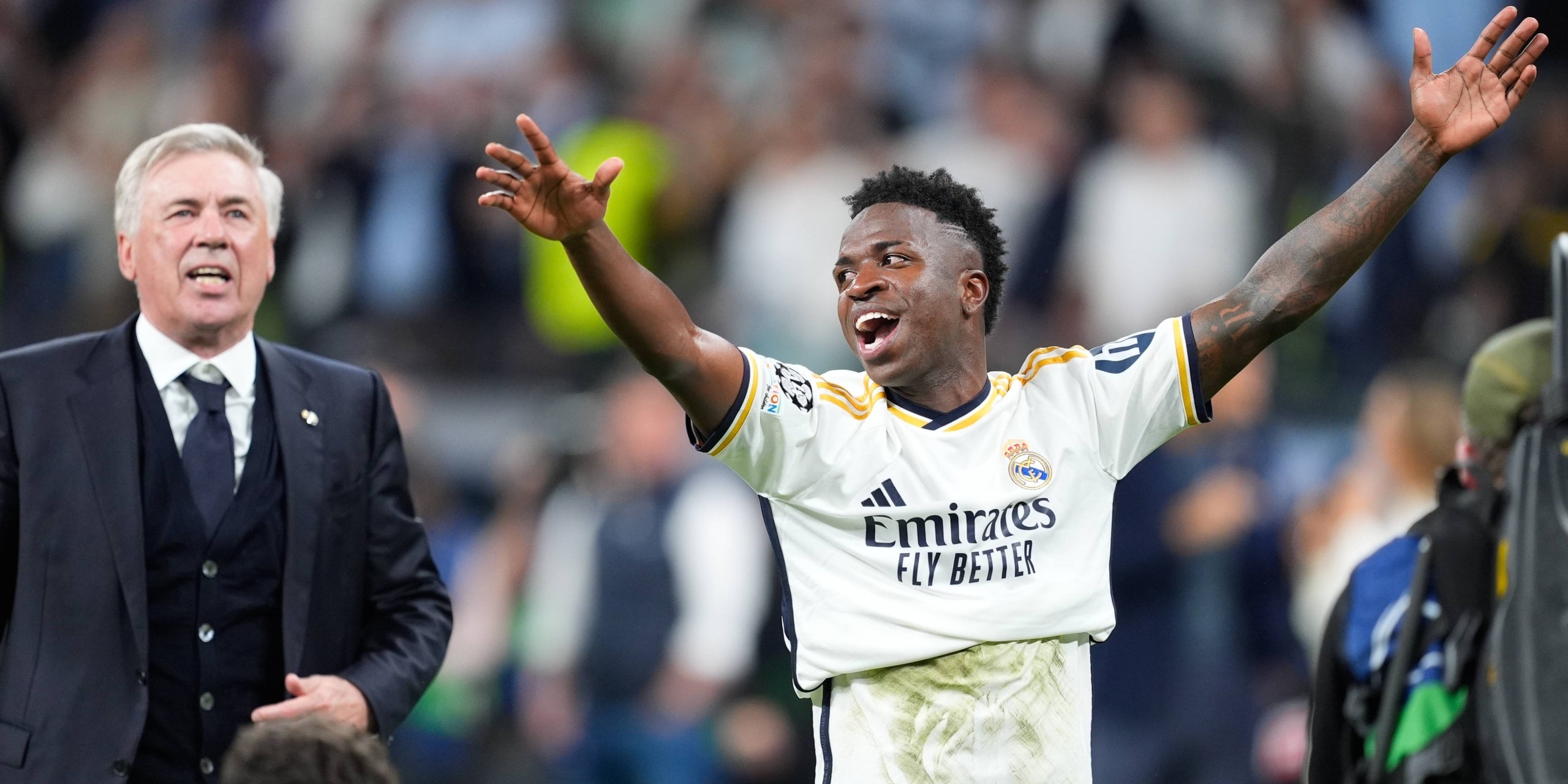 Carlo Ancelotti i Vinicius Jr., celebrant un títol amb el Madrid | Europa Press