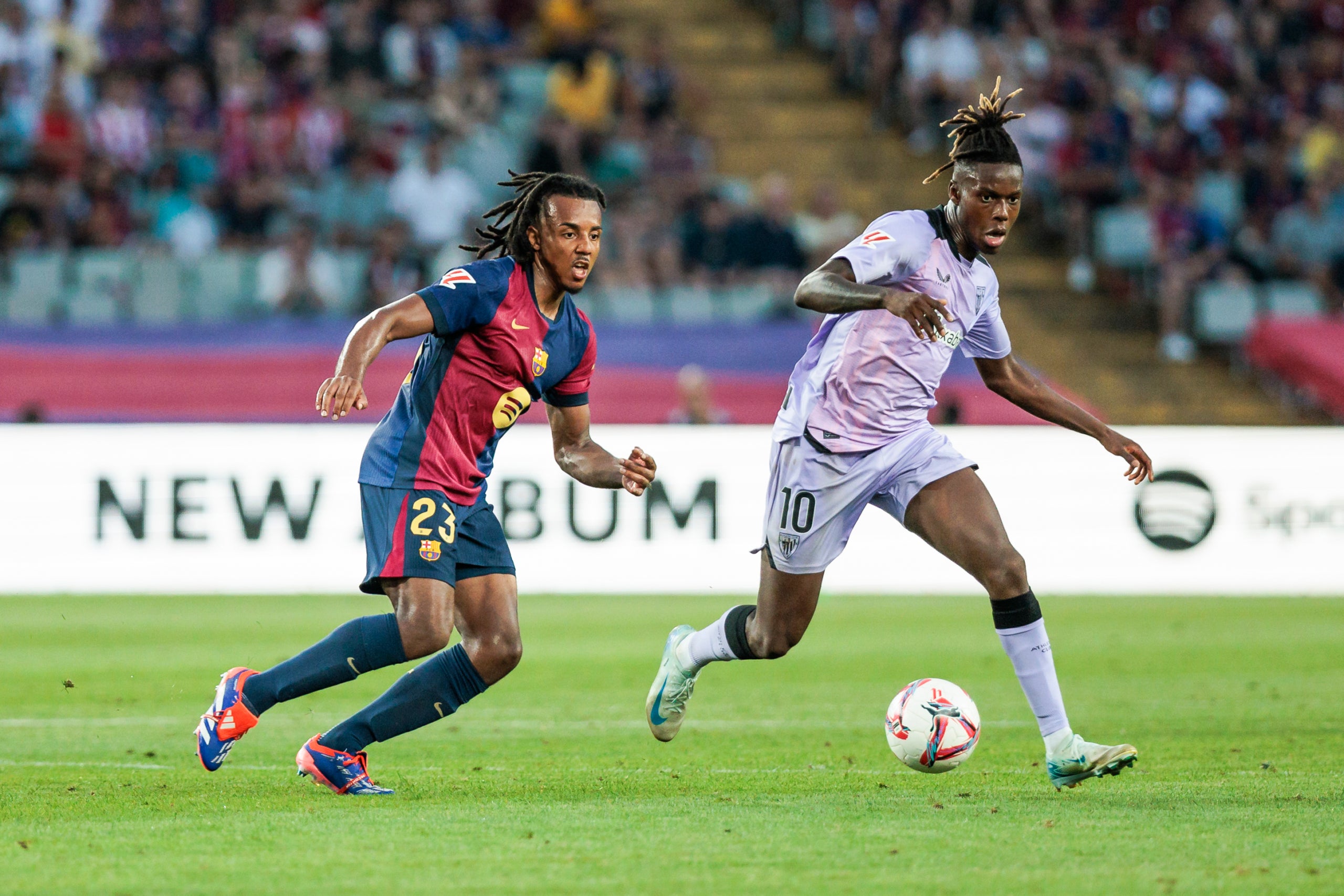 Kounde i Nico Williams, durant el Barça-Athletic de Lliga d'aquesta temporada | Europa Press