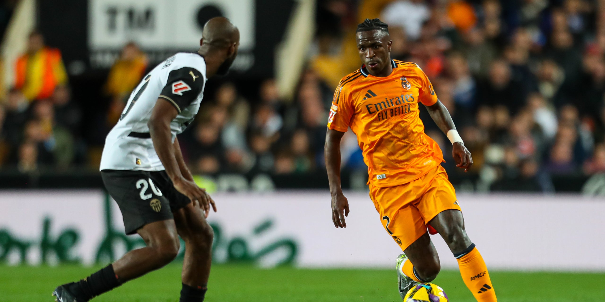 Vinicius, durant el partit contra el València a Mestalla | Europa Press
