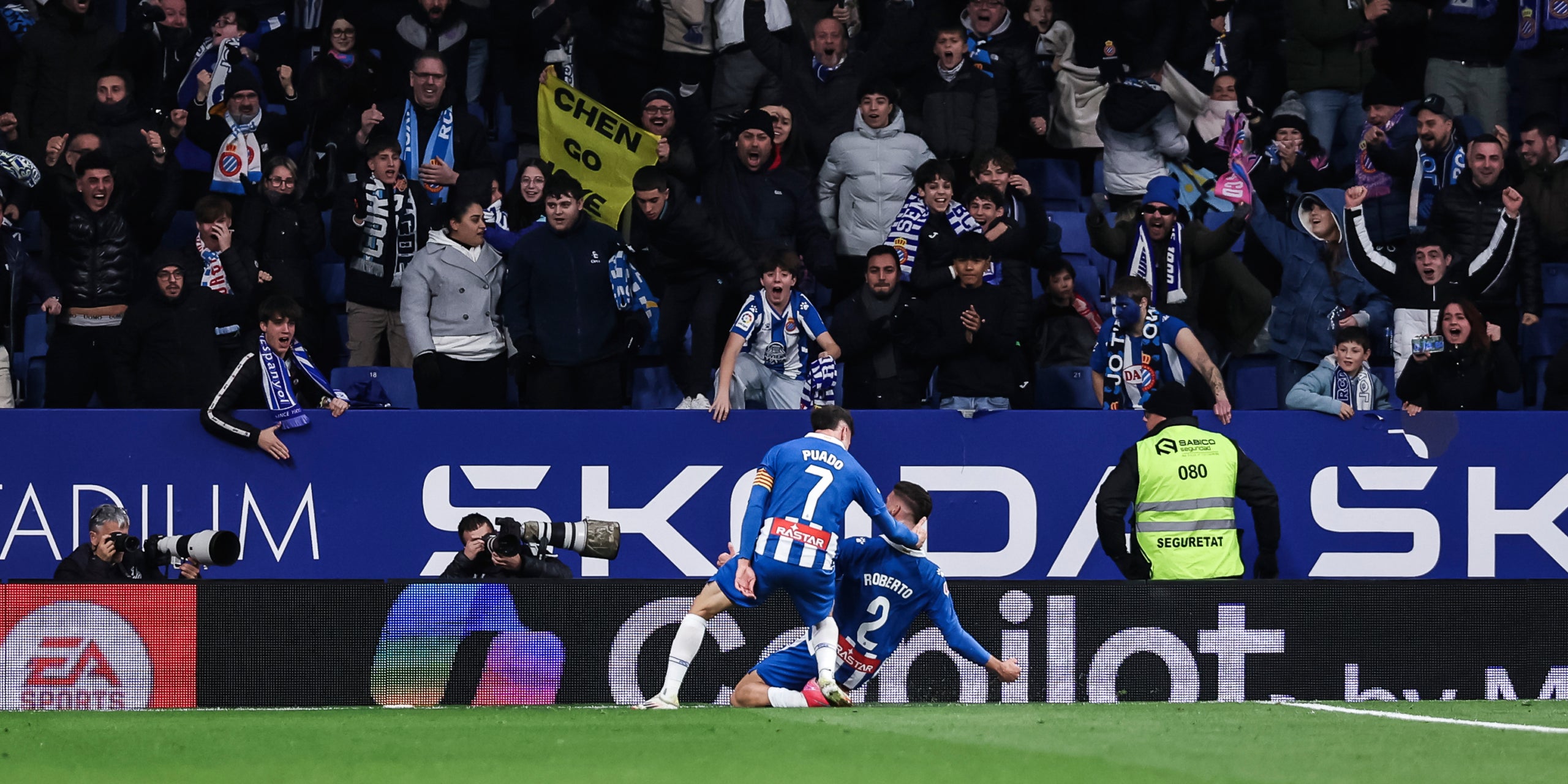 Javi Puado y Roberto Fernández, goleadores del Espanyol-Valladolid | Europa Press