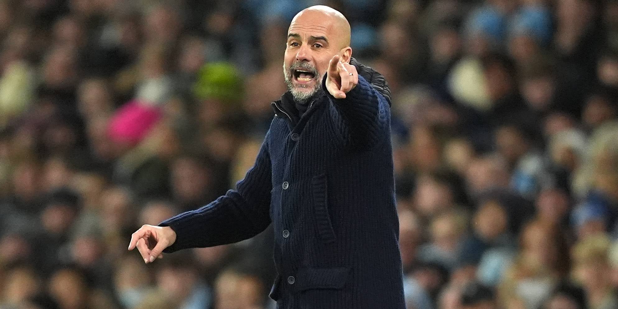 Pep Guardiola, durante el City-Chelsea | Europa Press