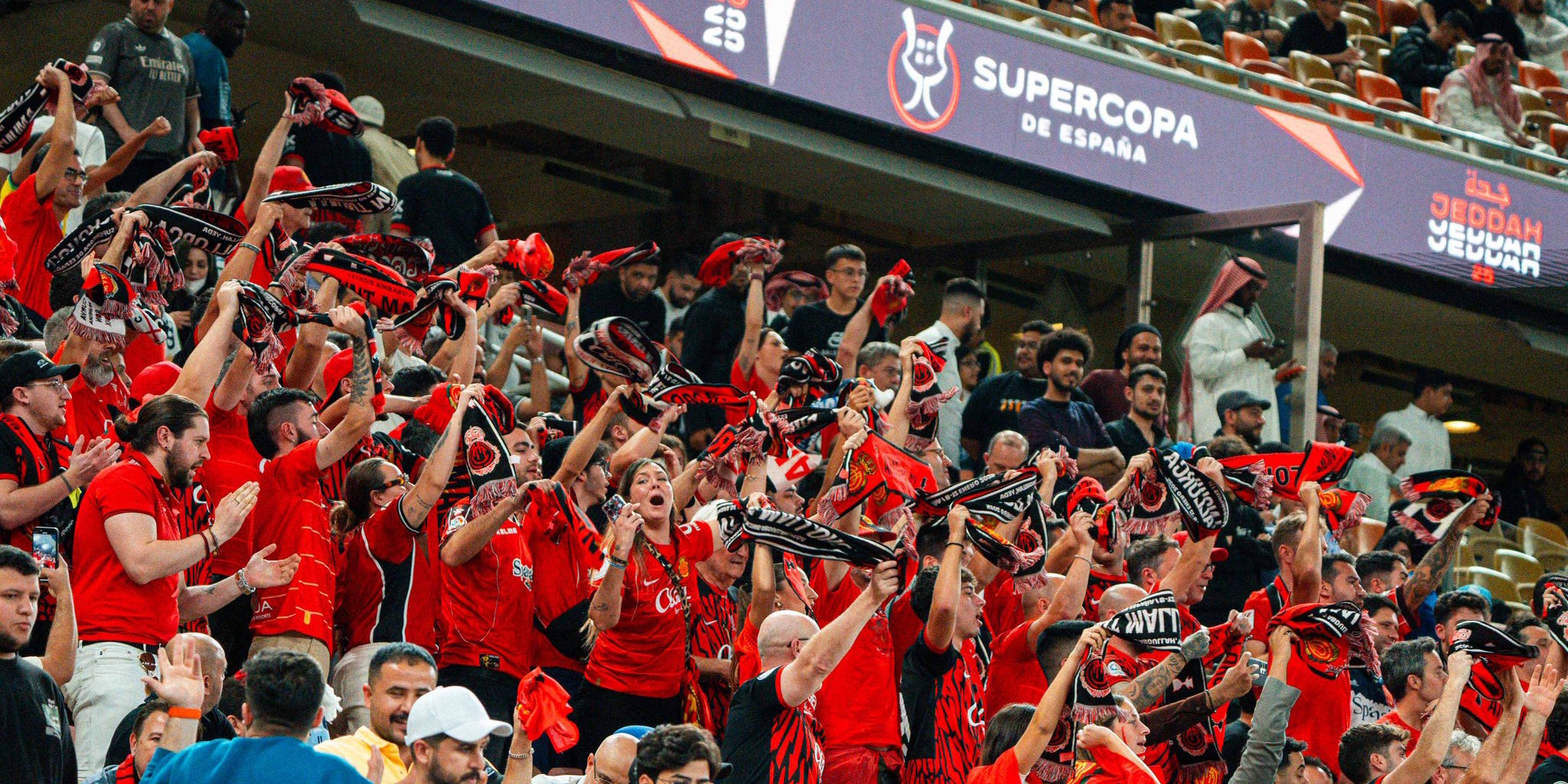 Aficionados del Mallorca durante la Supercopa en Arabia Saudita | RCD Mallorca