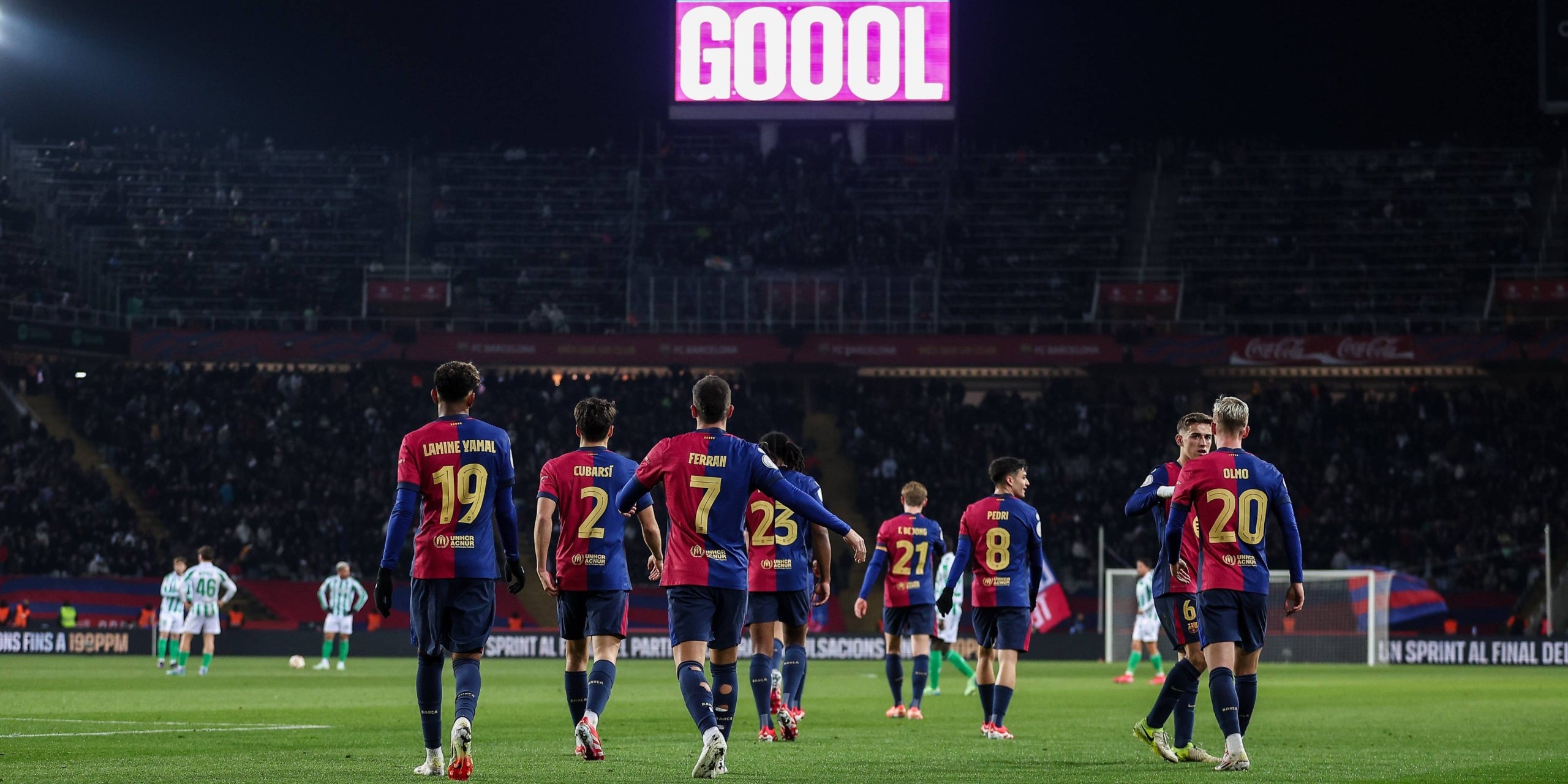 Els jugadors del Barça celebren un dels gols contra el Betis | FC Barcelona