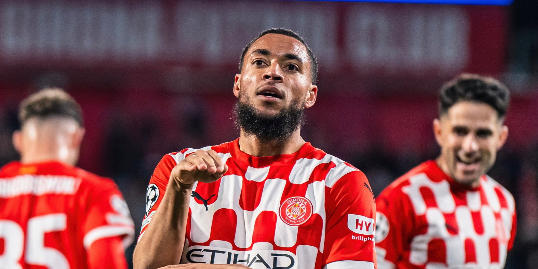 Arnaut Danjuma, celebrant un gol contra l'Arsenal | Girona FC
