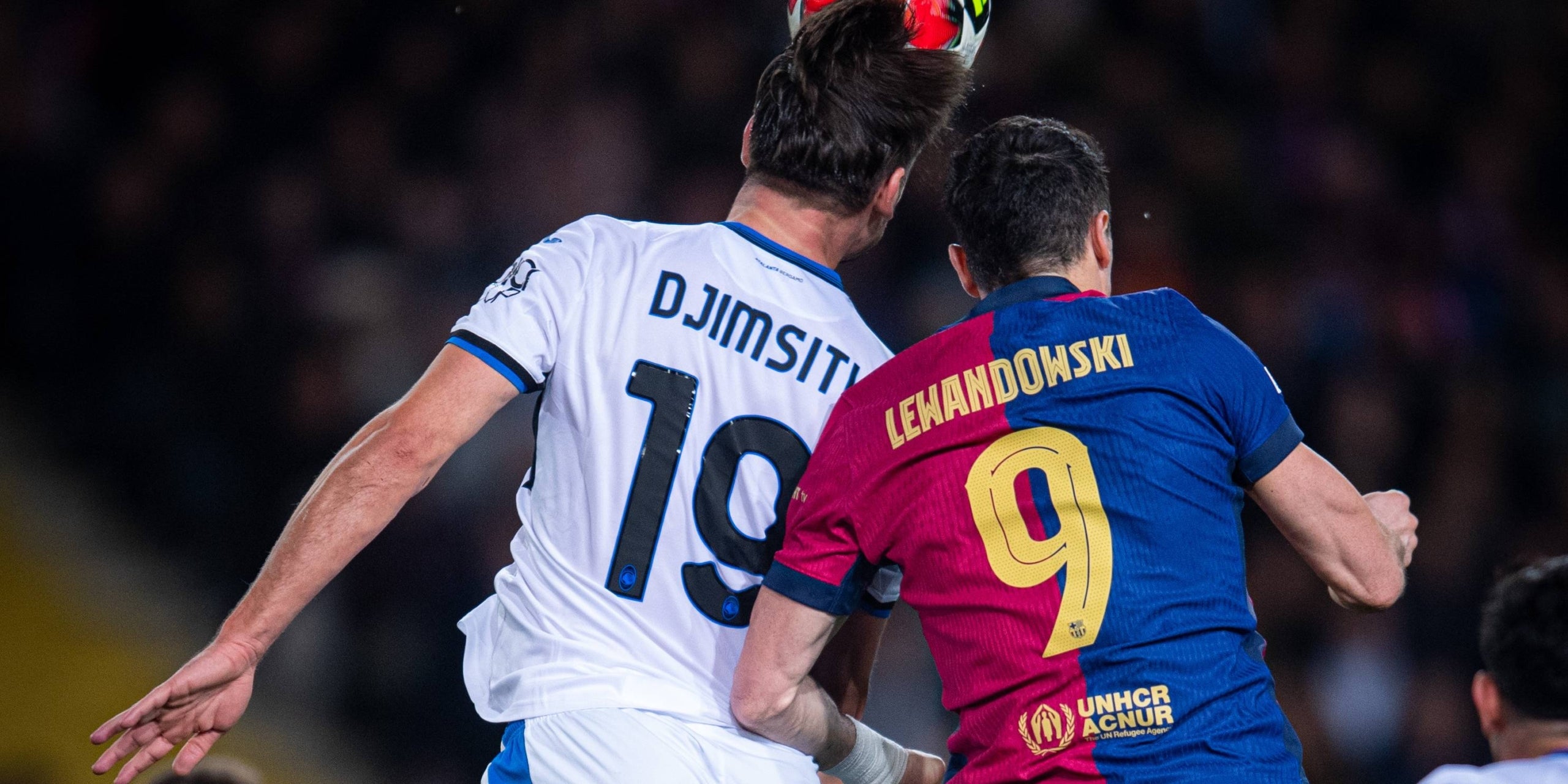 Robert Lewandowski, durant el Barça-Atalanta | FC Barcelona