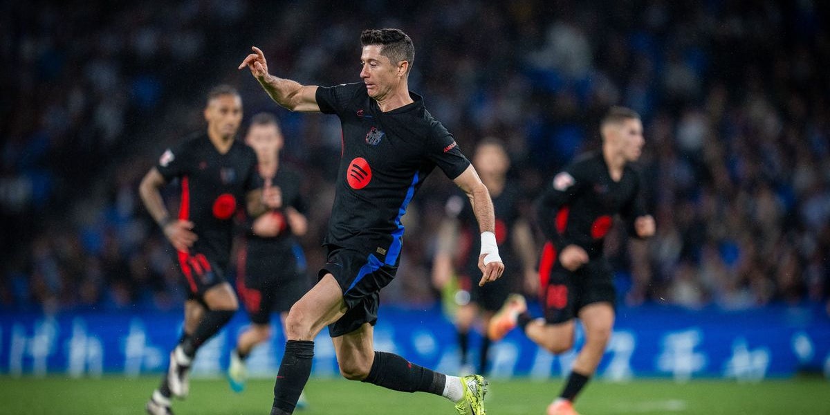 Robert Lewandowski, durant un partit amb el Barça | FC Barcelona