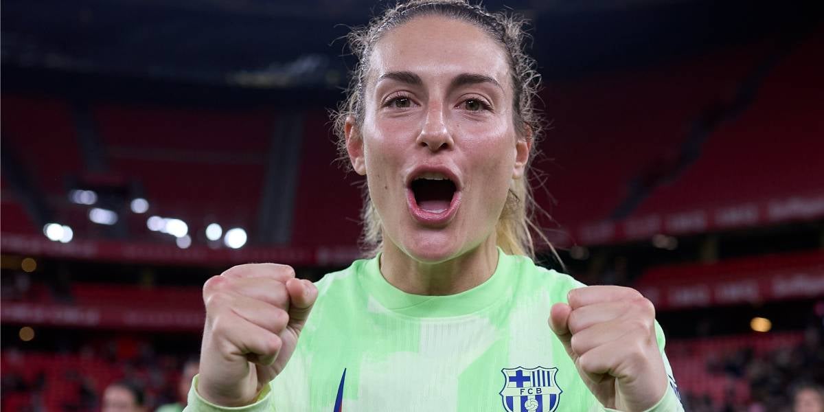 Alexia celebra la victòria blaugrana | @FCBFemeni