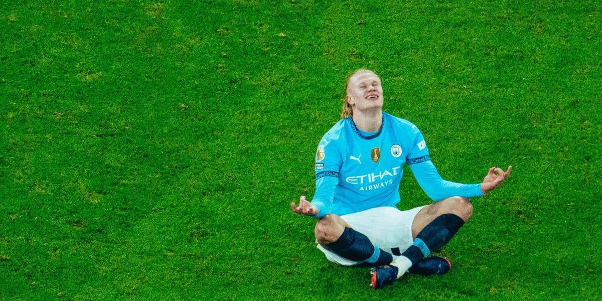 Haaland celebrando un gol | @ManCityCatala