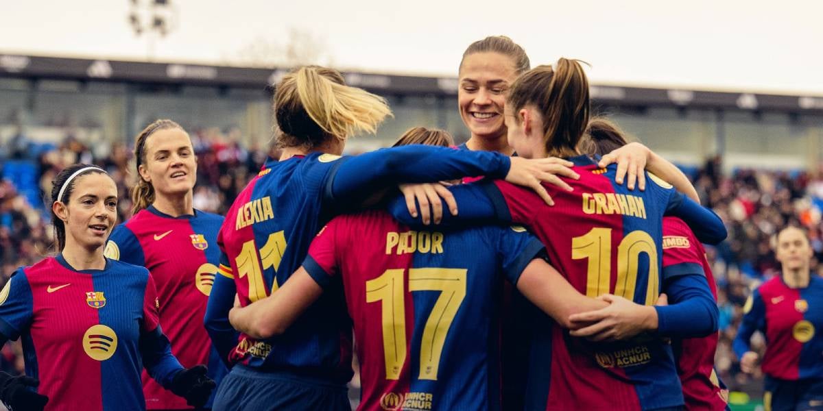 El FC Barcelona celebrant un gol | @FCBFemeni