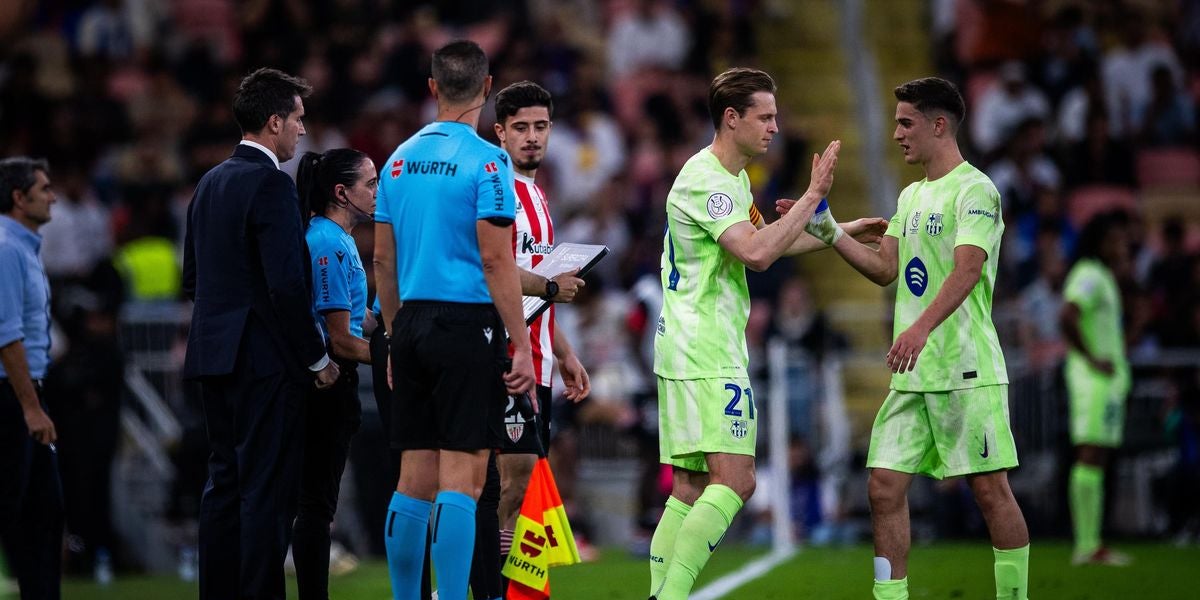 Frenkie de Jong, substituint Gavi en l'Athletic-Barça de Supercopa | FC Barcelona