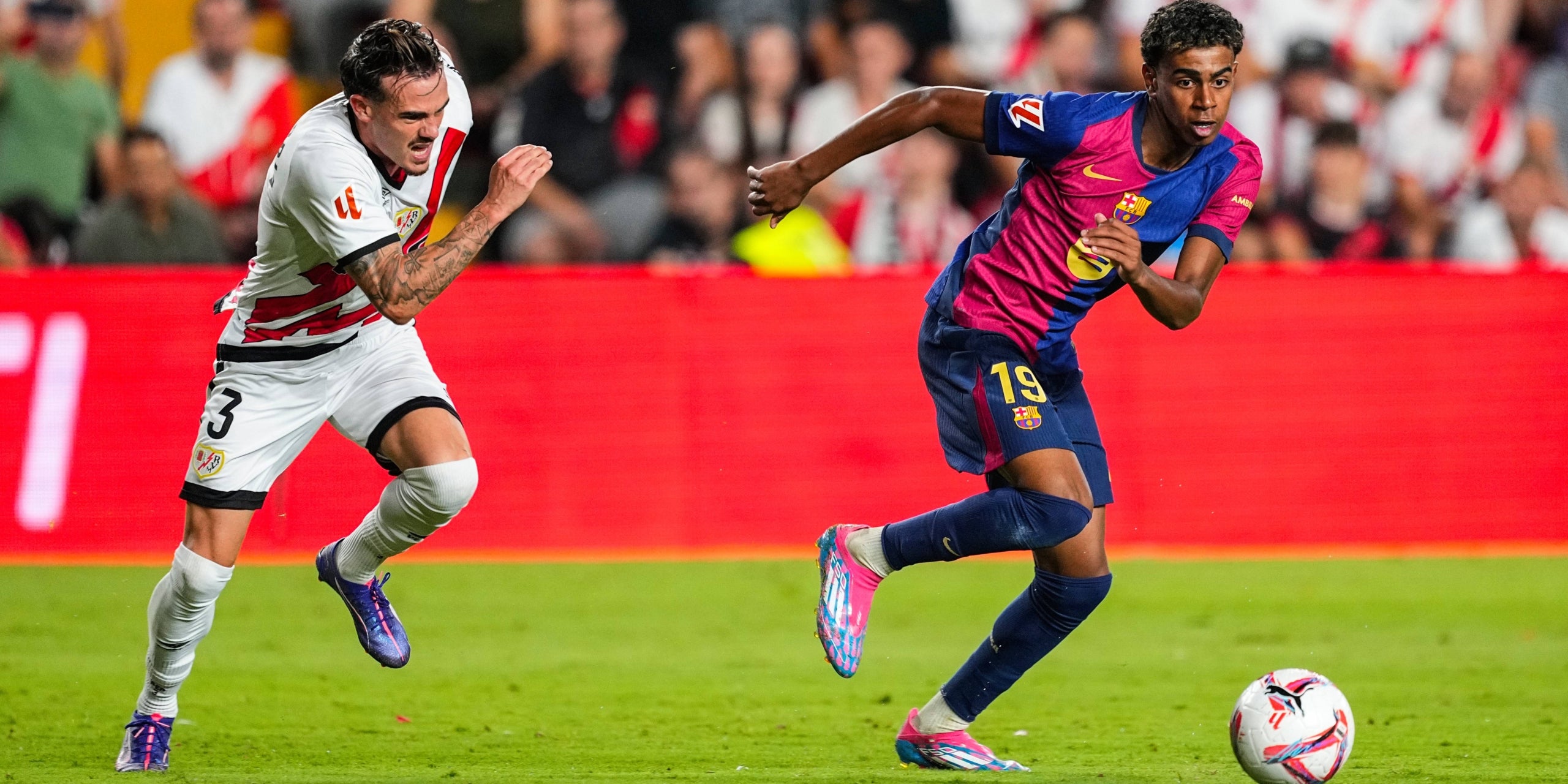 Lamine Yamal, durant el Rayo Vallecano-Barça de la primera volta | Europa Press
