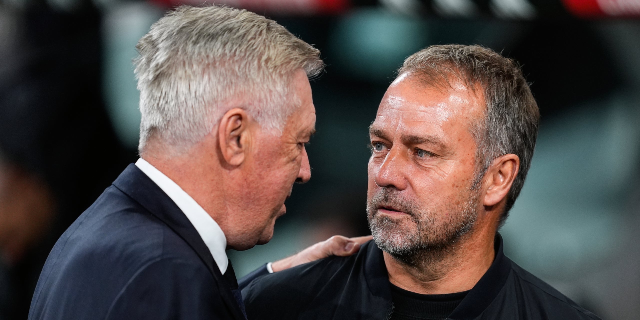 Hansi Flick, amb Carlo Ancelotti, entrenador del Reial Madrid | Europa Press