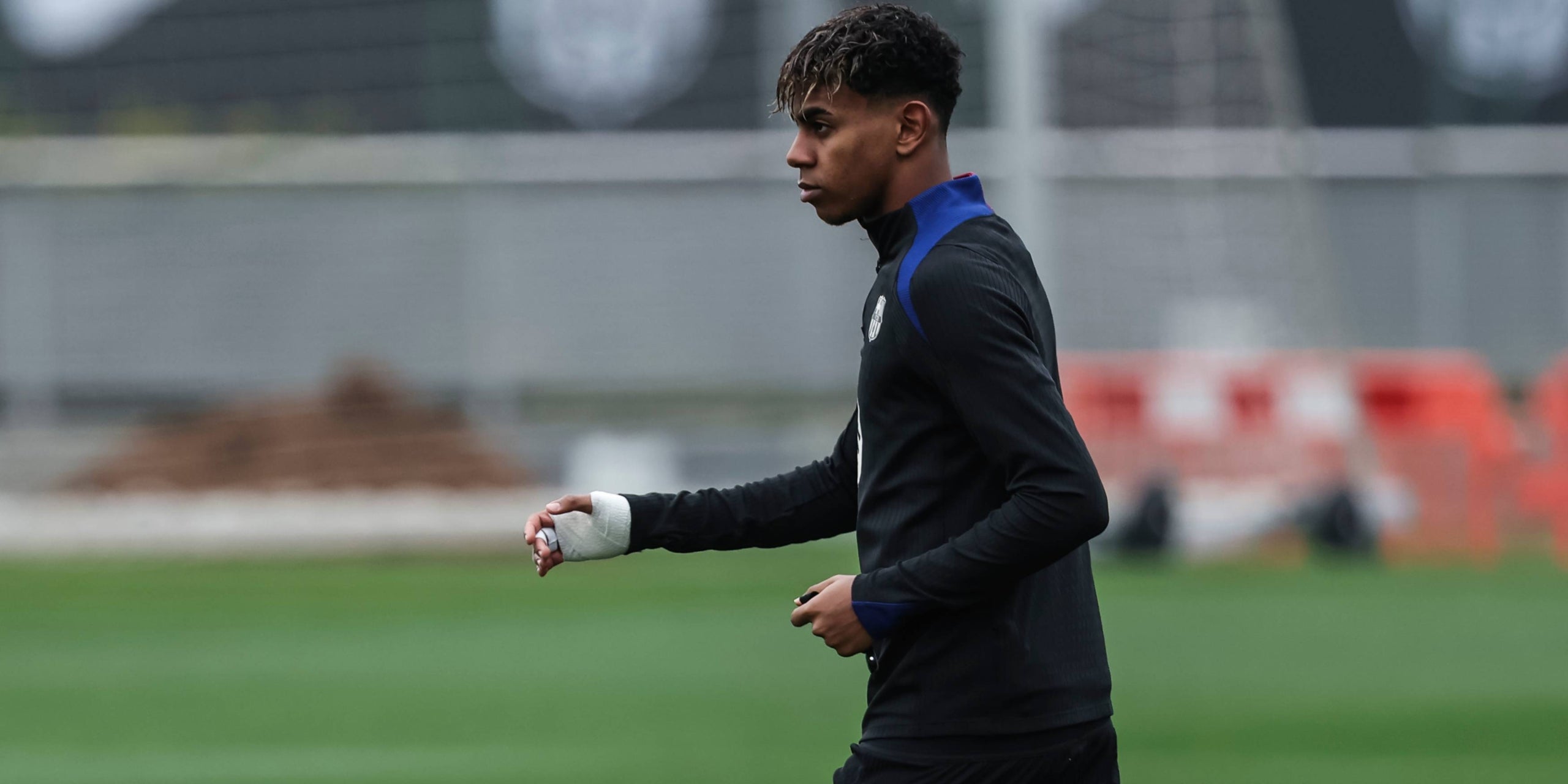 Lamine Yamal, durant un entrenament amb el Barça | Europa Press