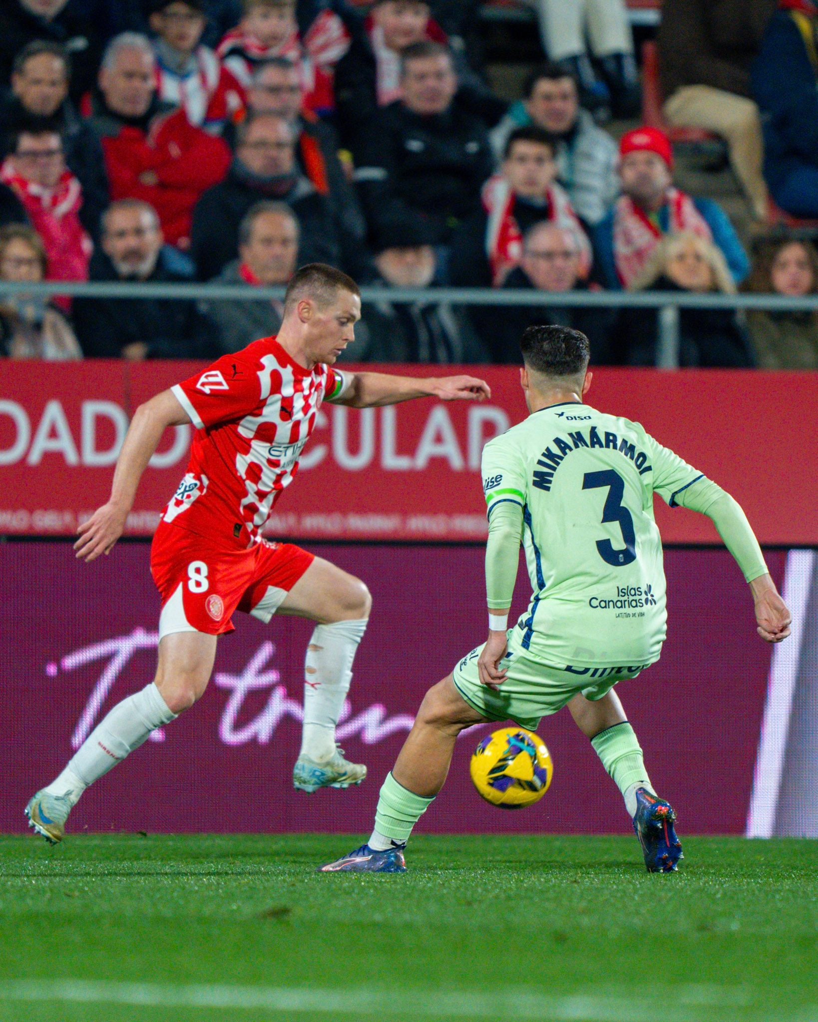Víktor Tsygankov, durant el partit del Girona contra el Las Palmas | Girona FC