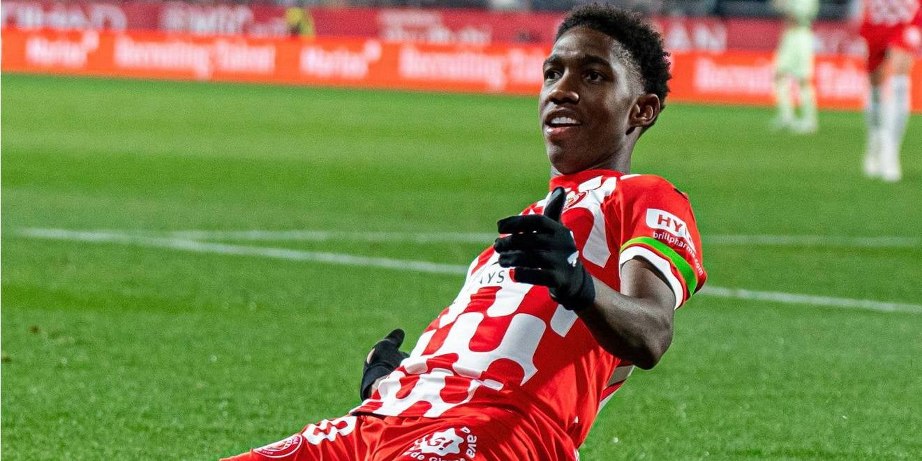 Yasper Asprilla celebra el seu gol contra el Las Palmas | Girona FC