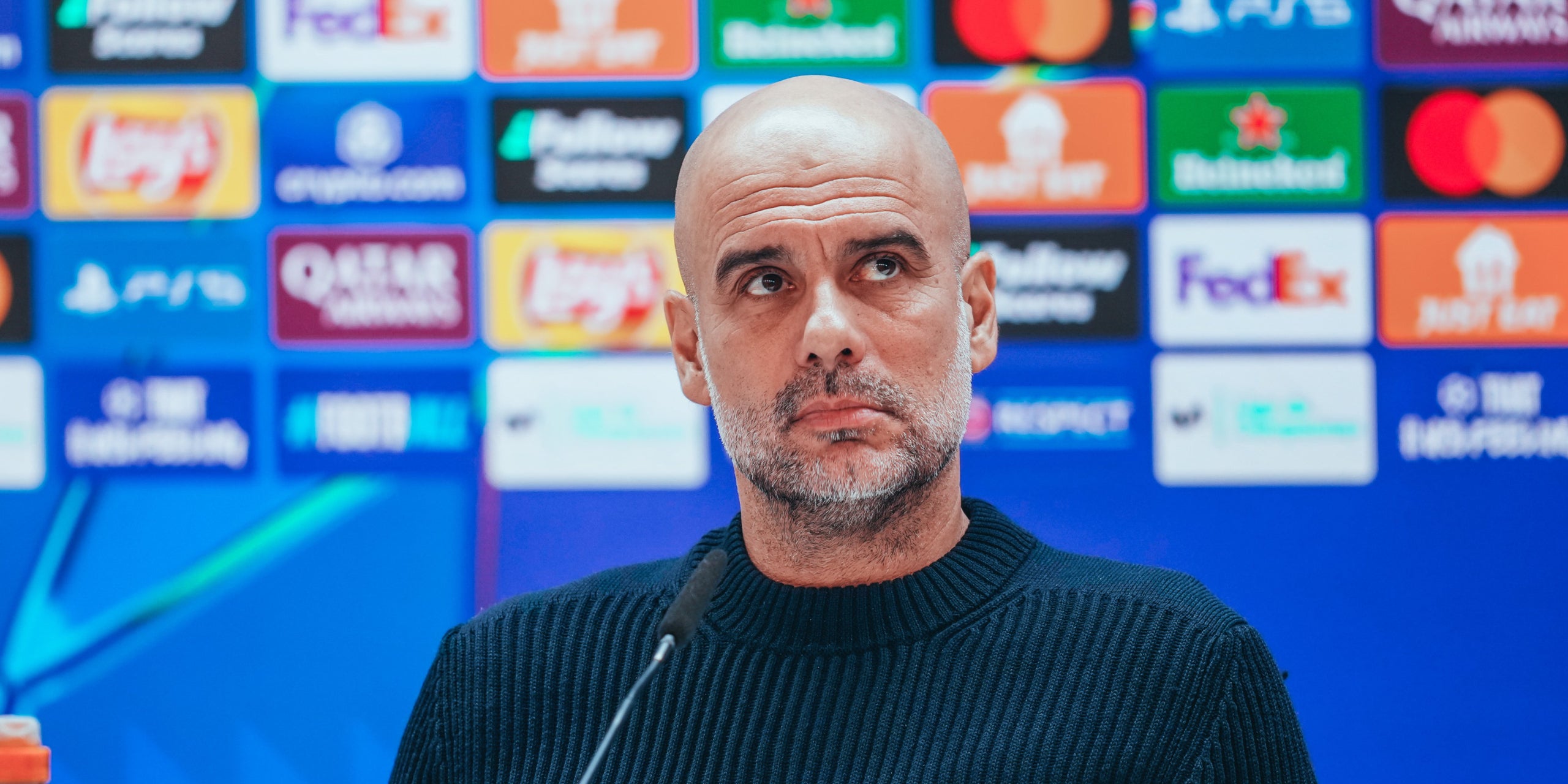Pep Guardiola, durant una roda de premsa amb el Manchester City | Manchester City
