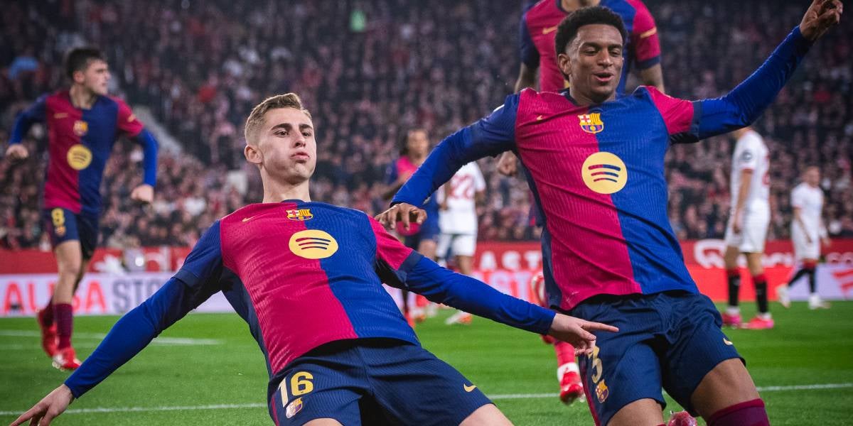 Fermín López celebra el seu gol contra el Sevilla | FC Barcelona
