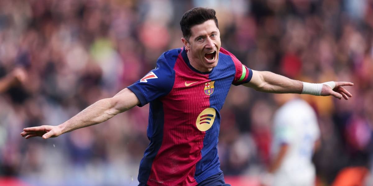 Lewandowski celebrant el gol | @FCBarcelona_cat