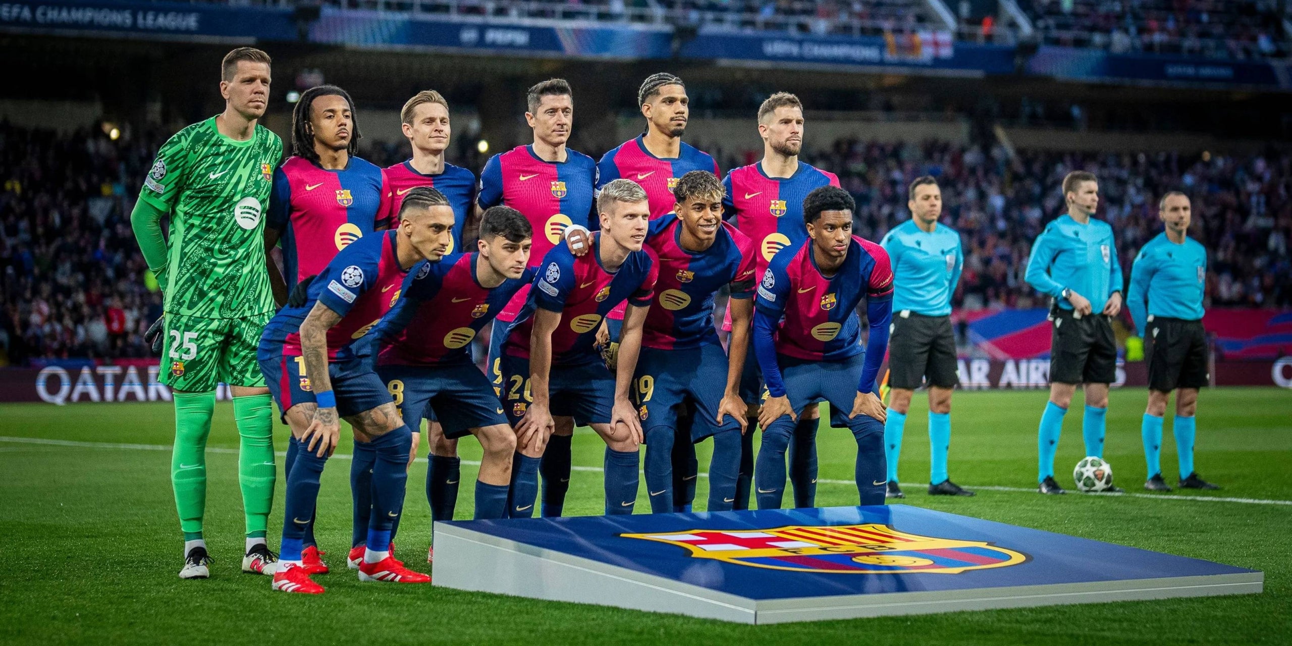 Els jugadors del Barça, abans del partit contra el Benfica | FC Barcelona