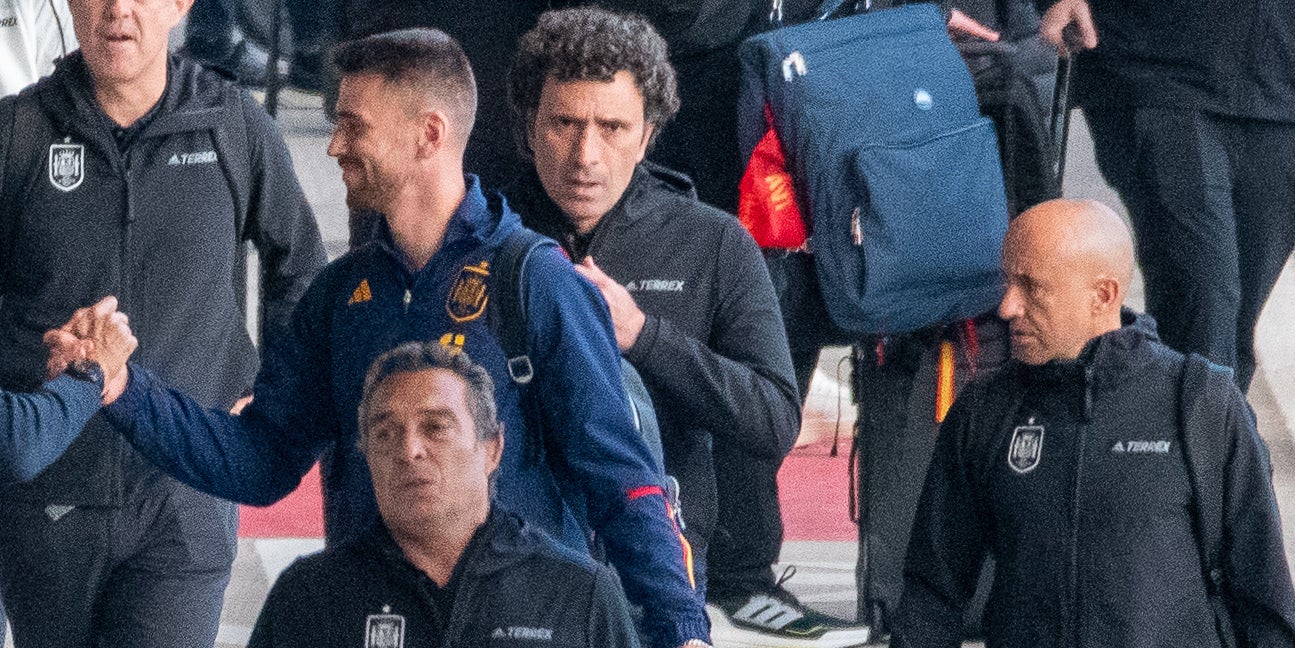 Unai Simón, durant una concentració amb la selecció espanyola | Europa Press