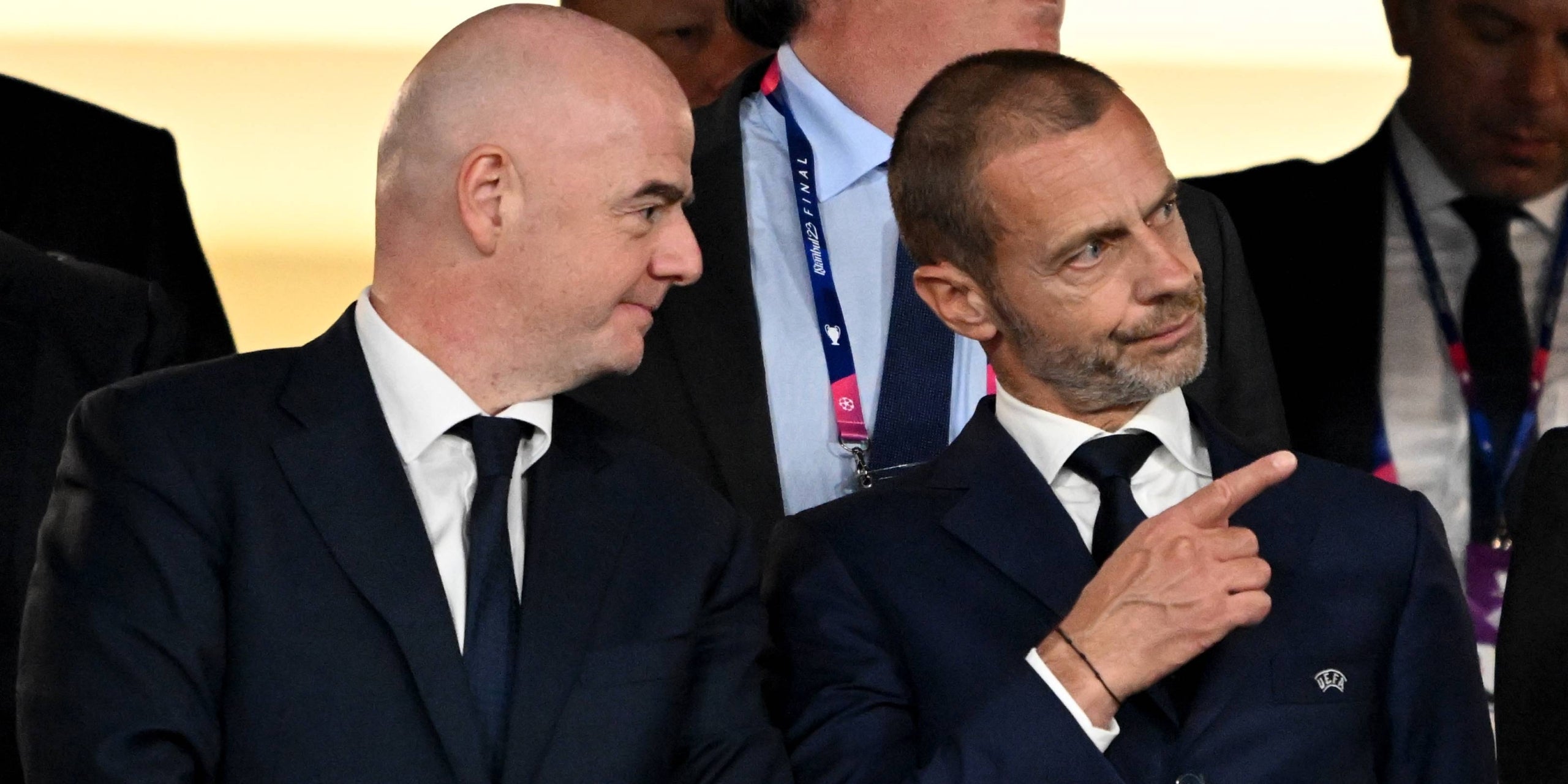 Gianni Infantino, president de la FIFA, amb Aleksander Ceferin, president de la UEFA | Europa Press