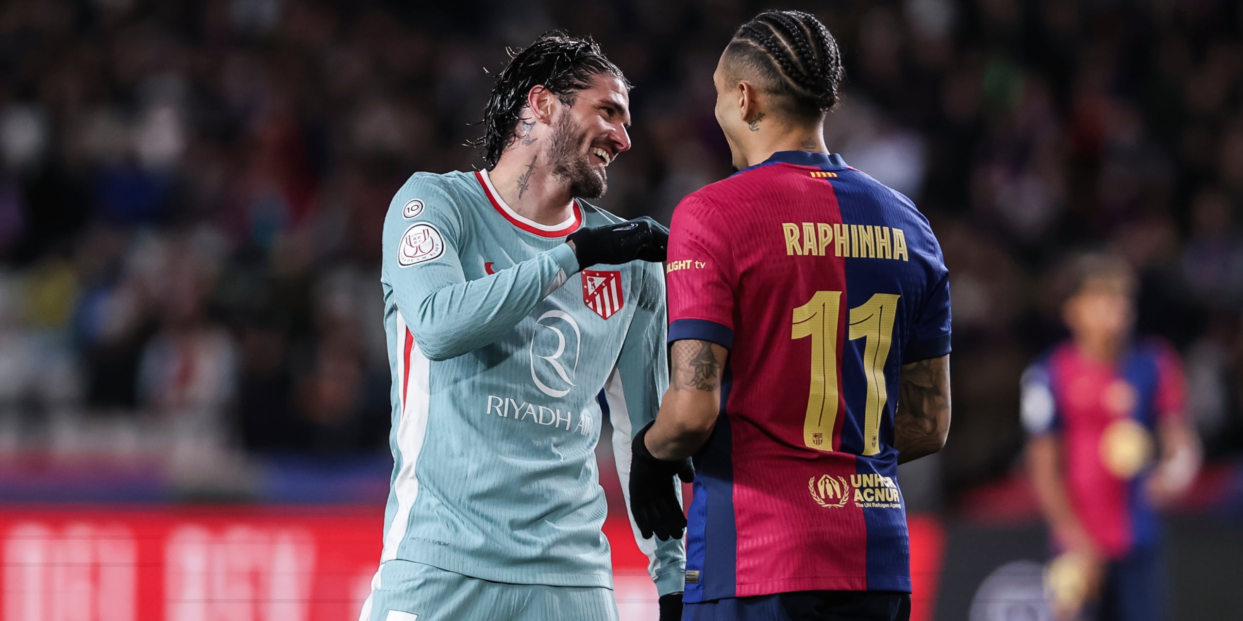 De Paul i Raphinha, durant un Barça-Atlètic | Europa Press
