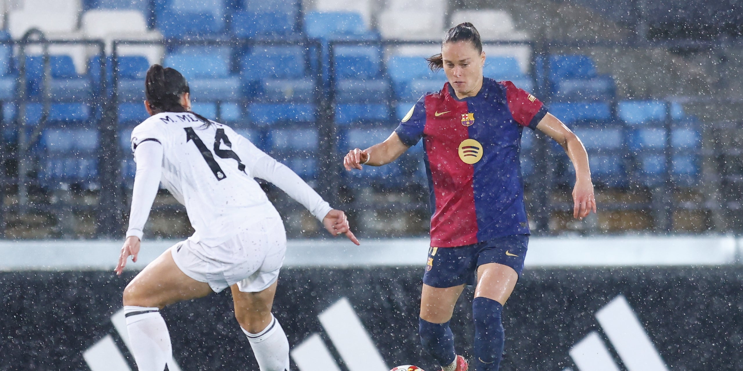 Ewa Pajor, durant el partit contra el Madrid de l'anada de semifinals de la Copa | Europa Press
