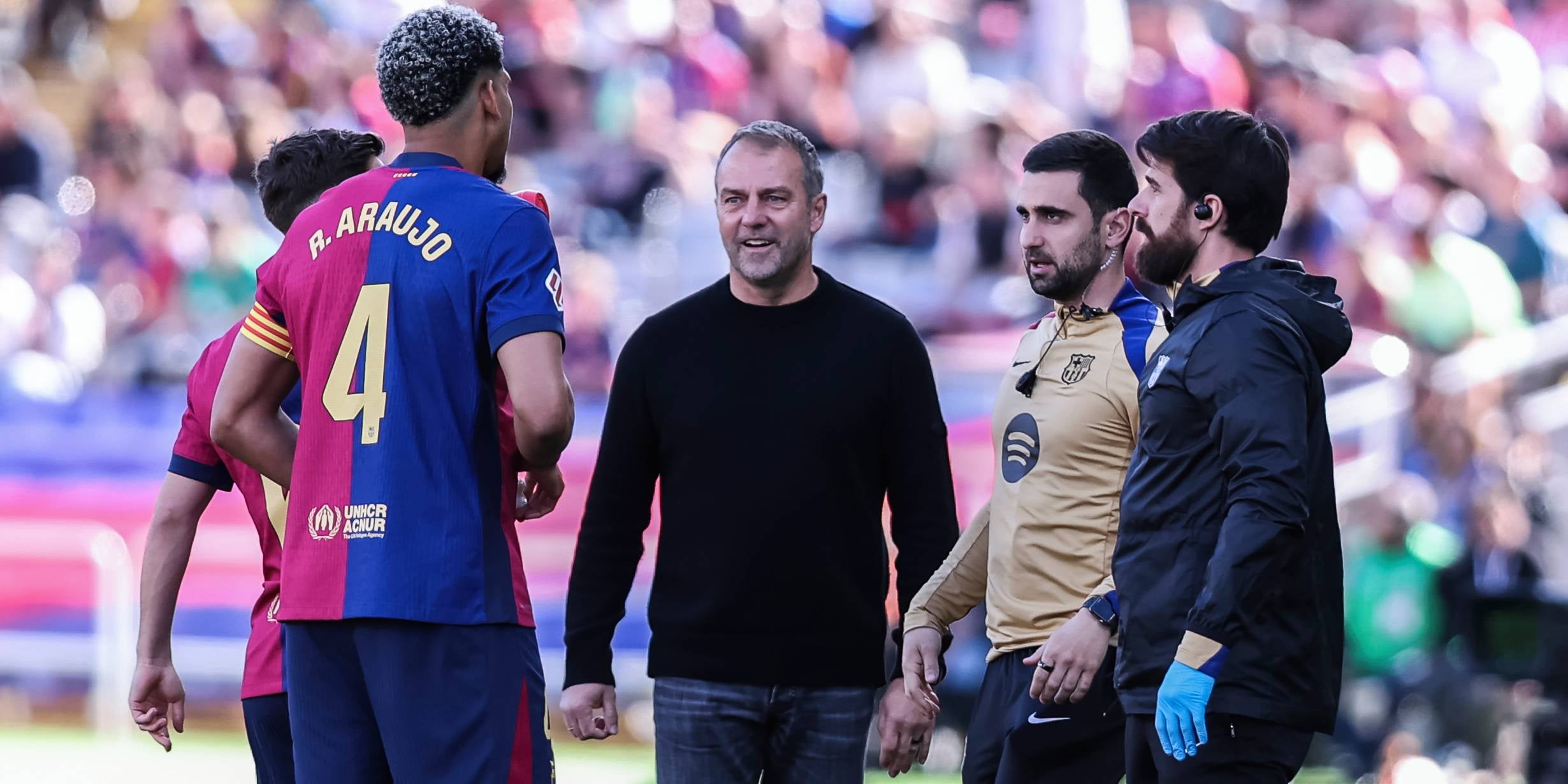 Hansi Flick durante el Barça-Girona | Europa Press
