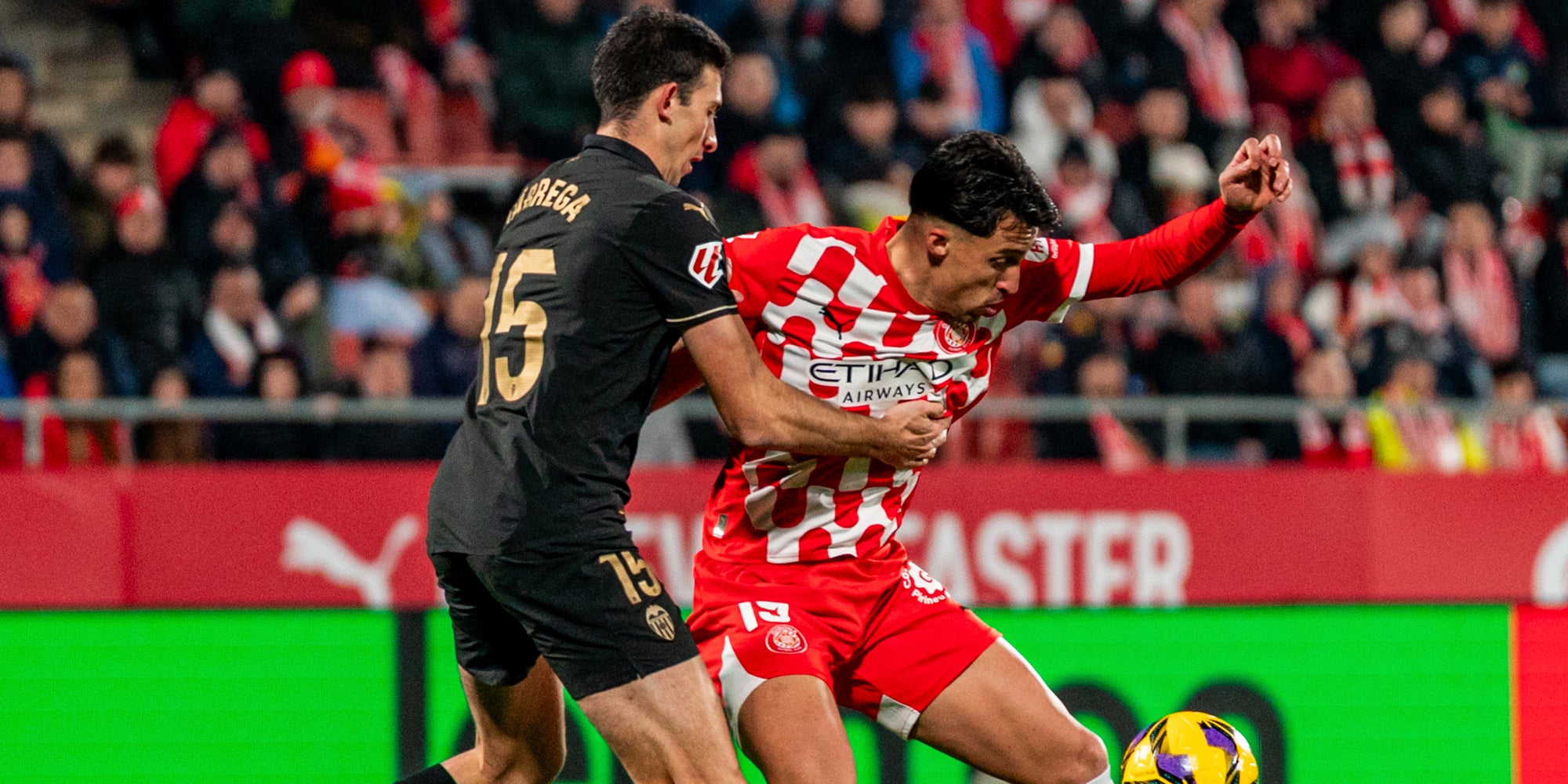 Miovski, durant el Girona-València | Girona FC