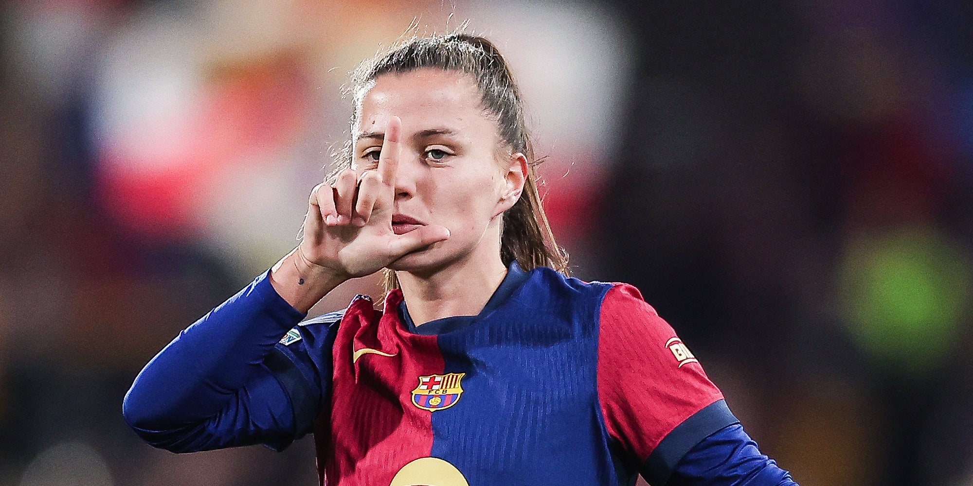Claudia Pina, celebrant un gol contra el Wolfsburg a la Champions | Europa Press