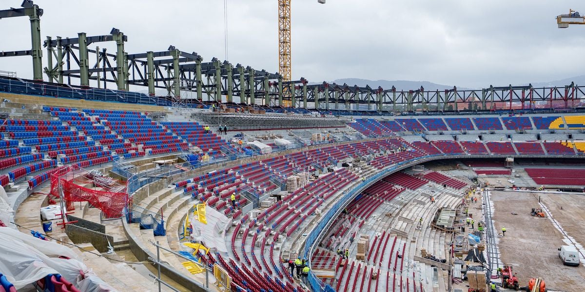 Las gradas del Spotify Camp Nou durante las obras | FC Barcelona
