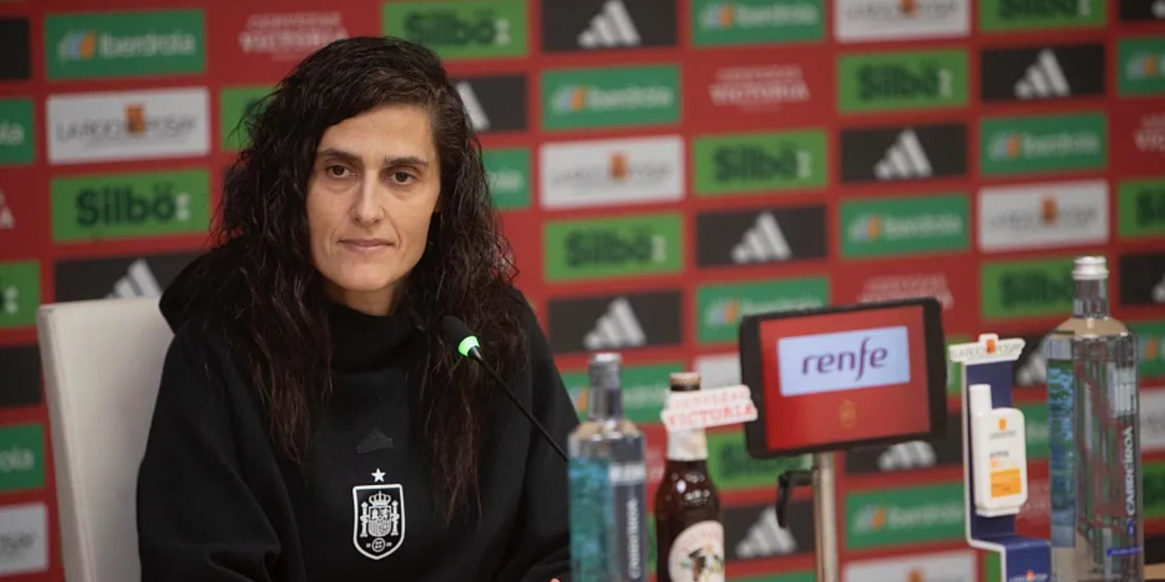 Montse Tomé, seleccionadora de la selecció espanyola de futbol femení, en una roda de premsa | RFEF
