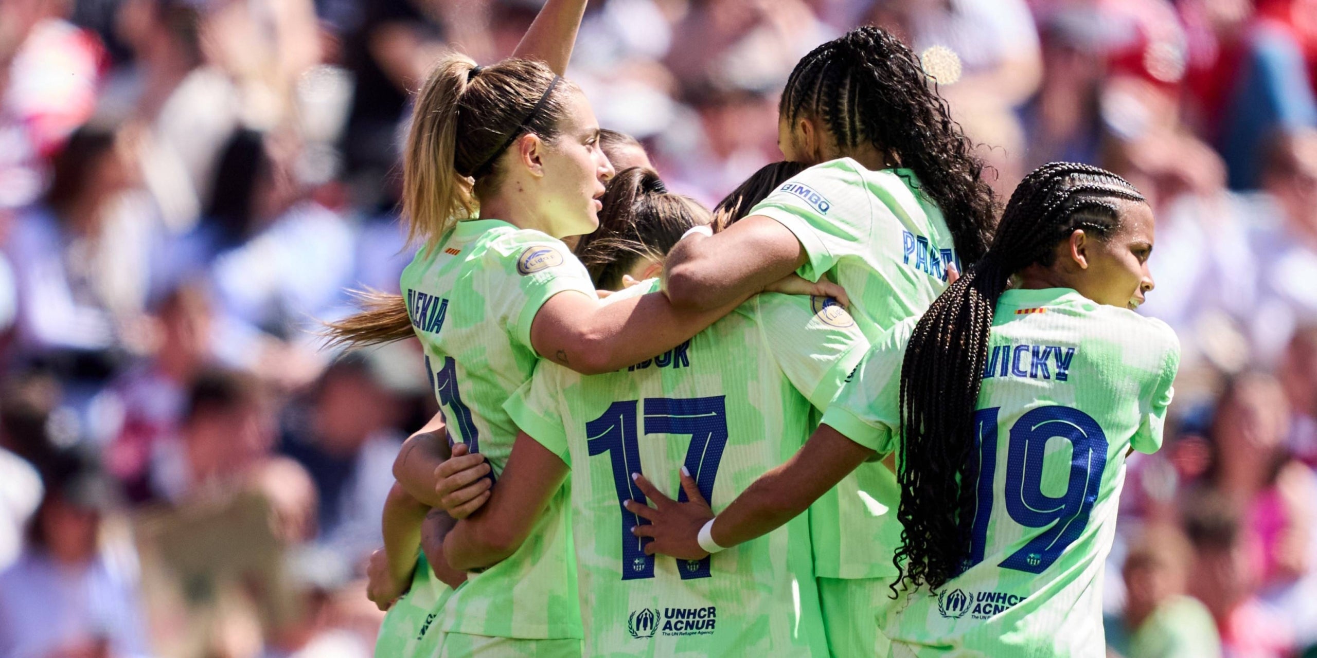Las jugadoras del Barça celebran un gol durante el Granada-Barça de Liga | FC Barcelona