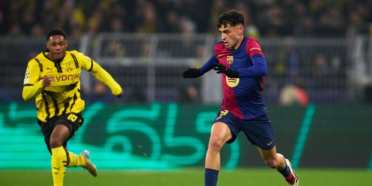Pedri, durante el Dortmund-Barça de la fase de liga de la Champions | FC Barcelona