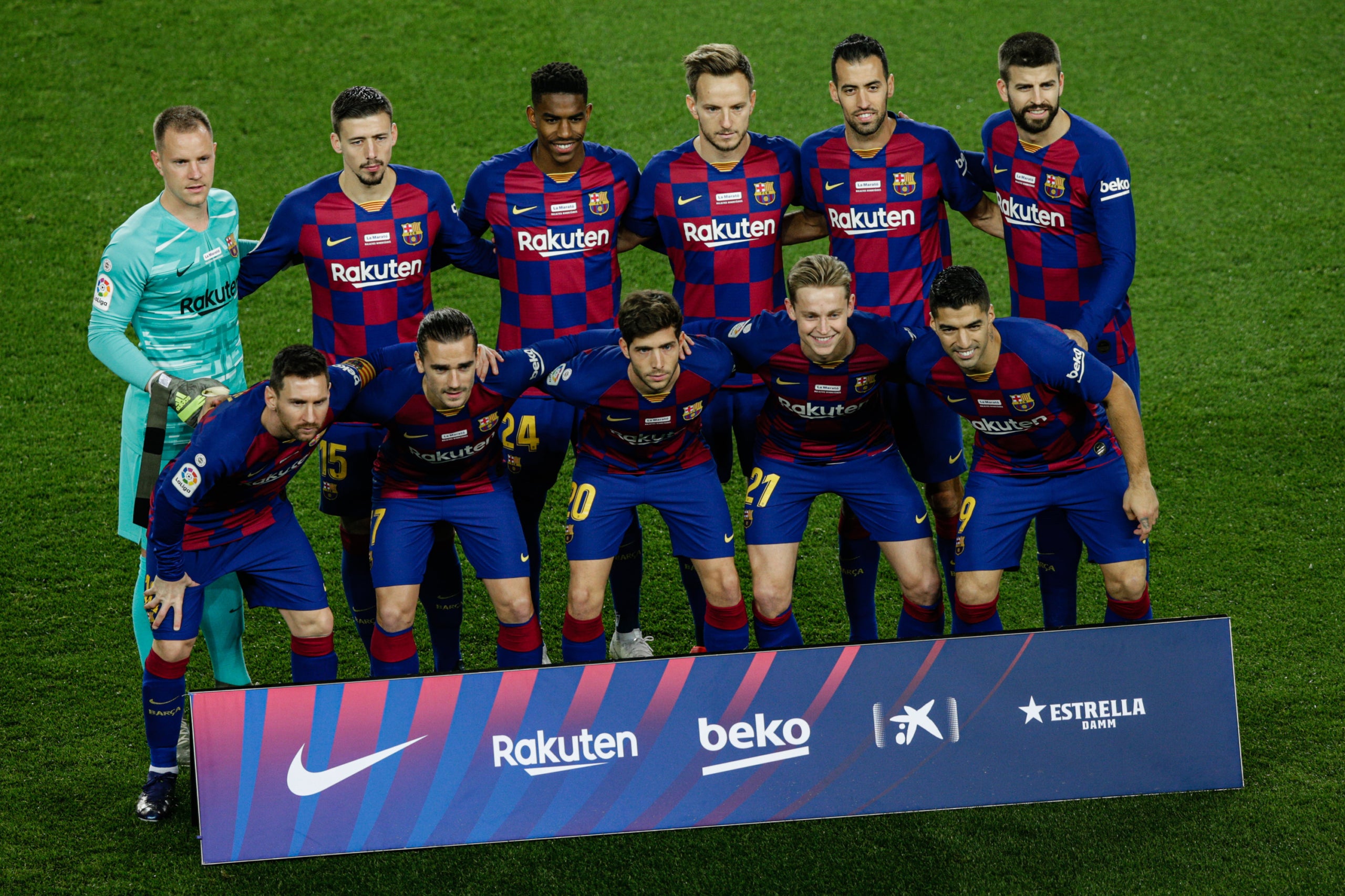 Una alineación de la temporada 2019-2020, con Leo Messi y Marc-André ter Stegen | Europa Press