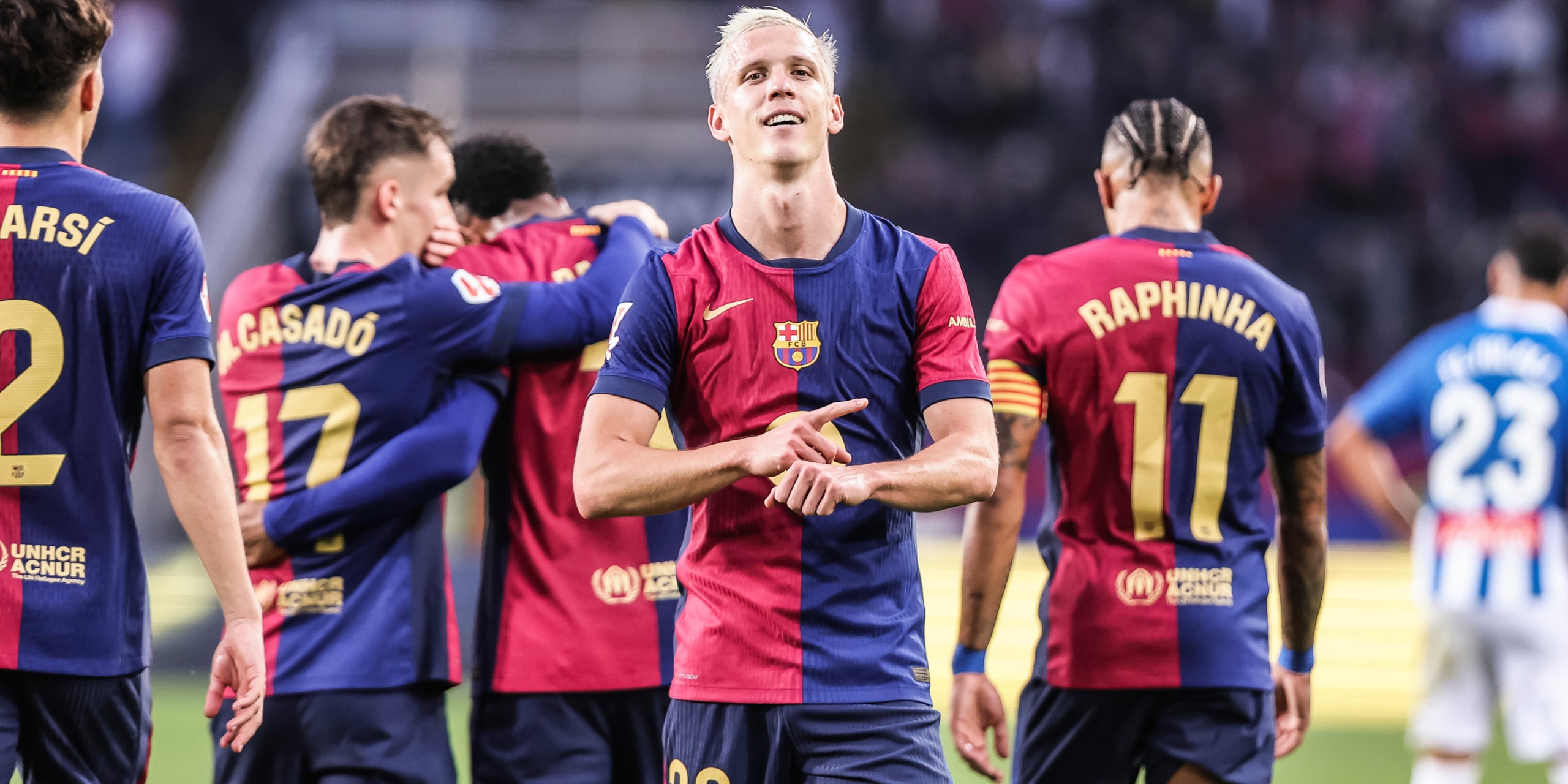 Dani Olmo, celebrant un gol amb el Barça | Europa Press
