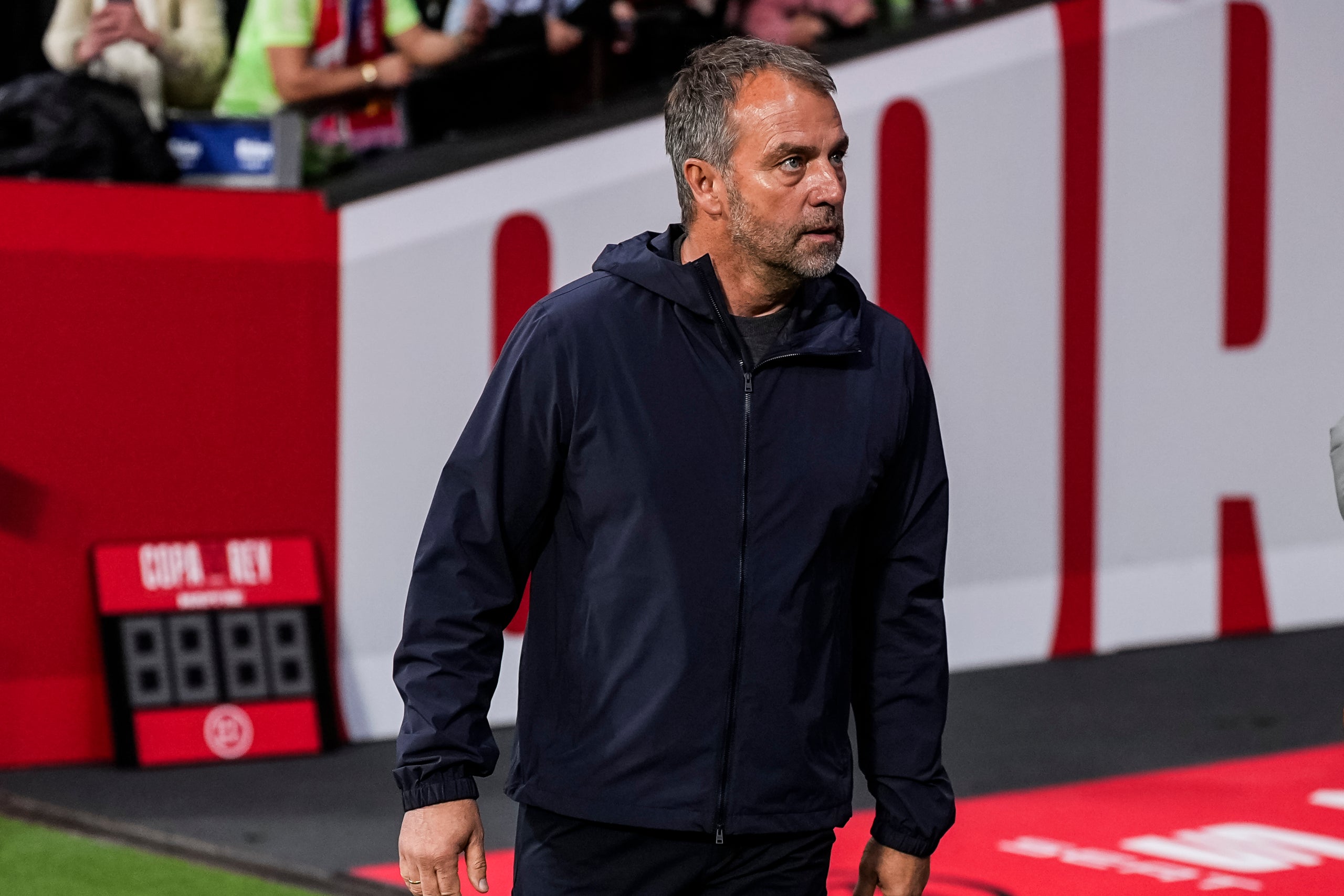 Hansi Flick, durante el Atlético de Madrid-Barça de Copa | Europa Press