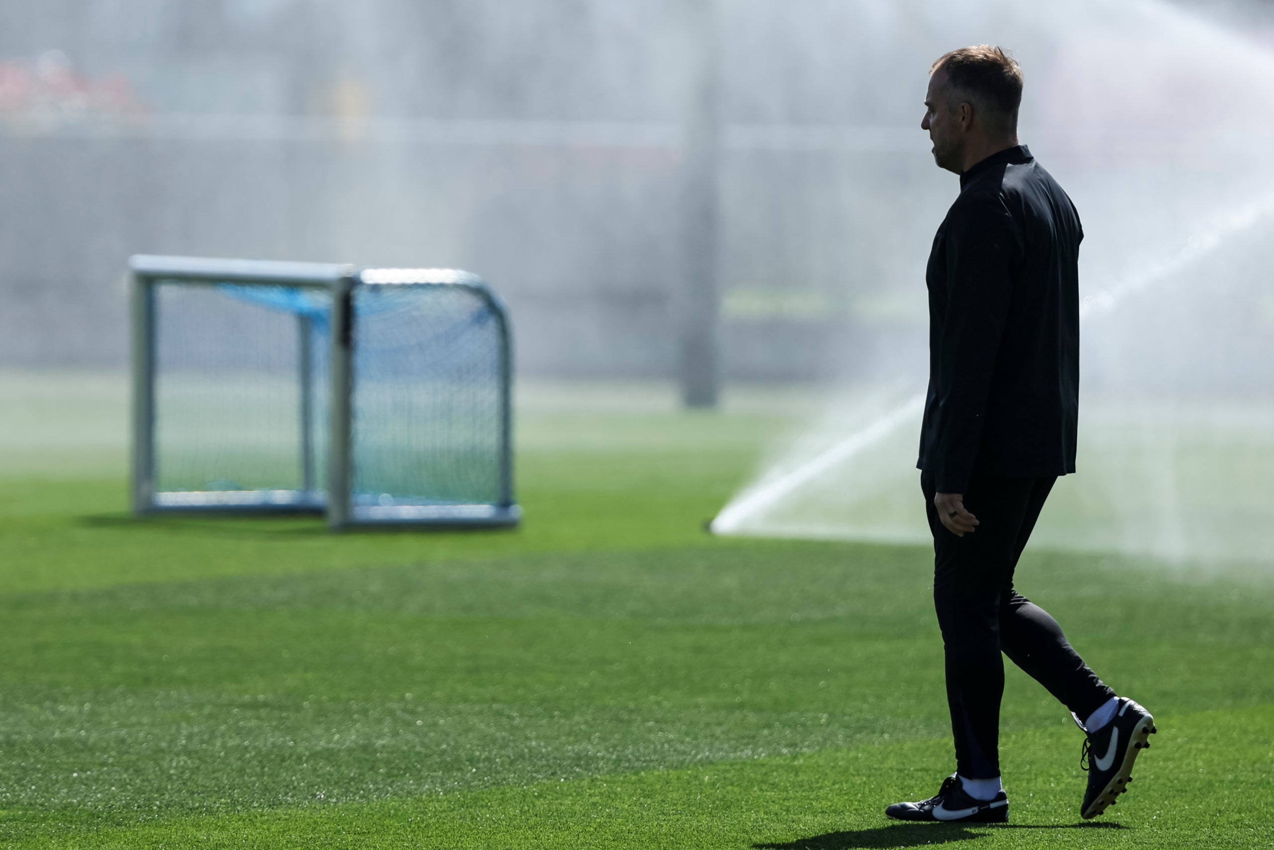 Hansi Flick, durant un entrenament | Europa Press
