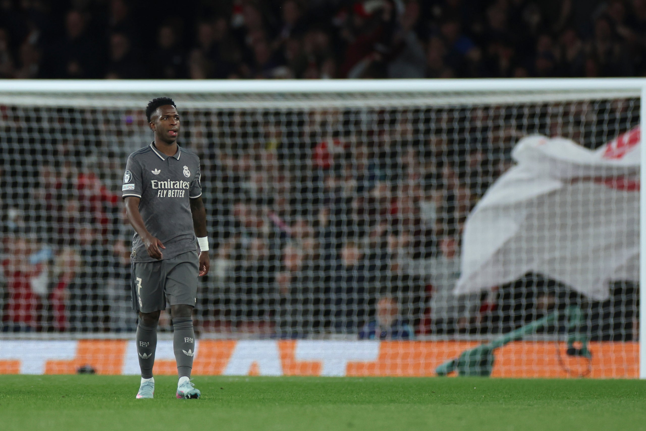 Vinicius Jr., durant el partit contra l'Arsenal | Europa Press