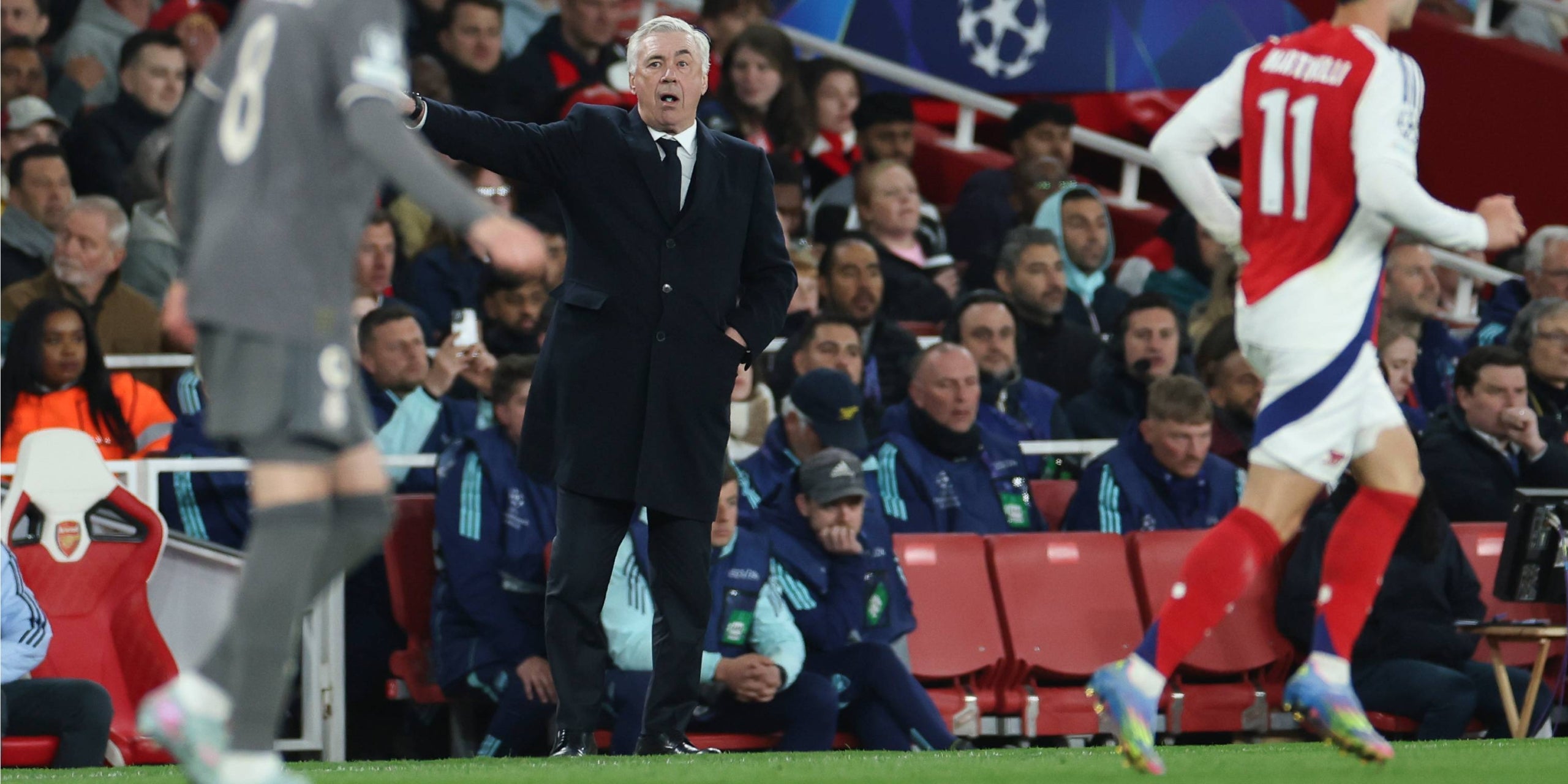 Carlo Ancelotti, durant l'Arsenal-Reial Madrid de l'anada | Europa Press