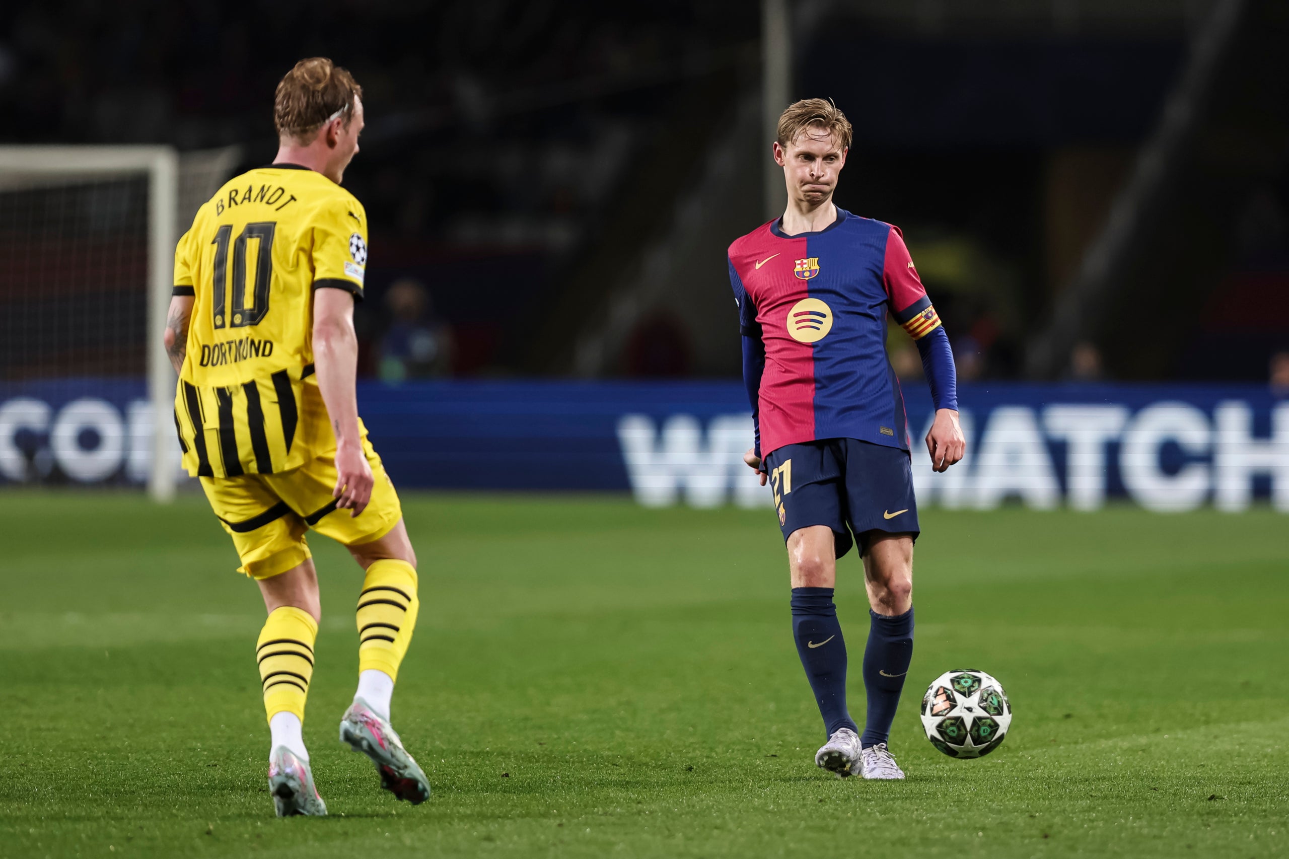 Frenkie de Jong, durante el Barça-Borussia Dortmund | Europa Press