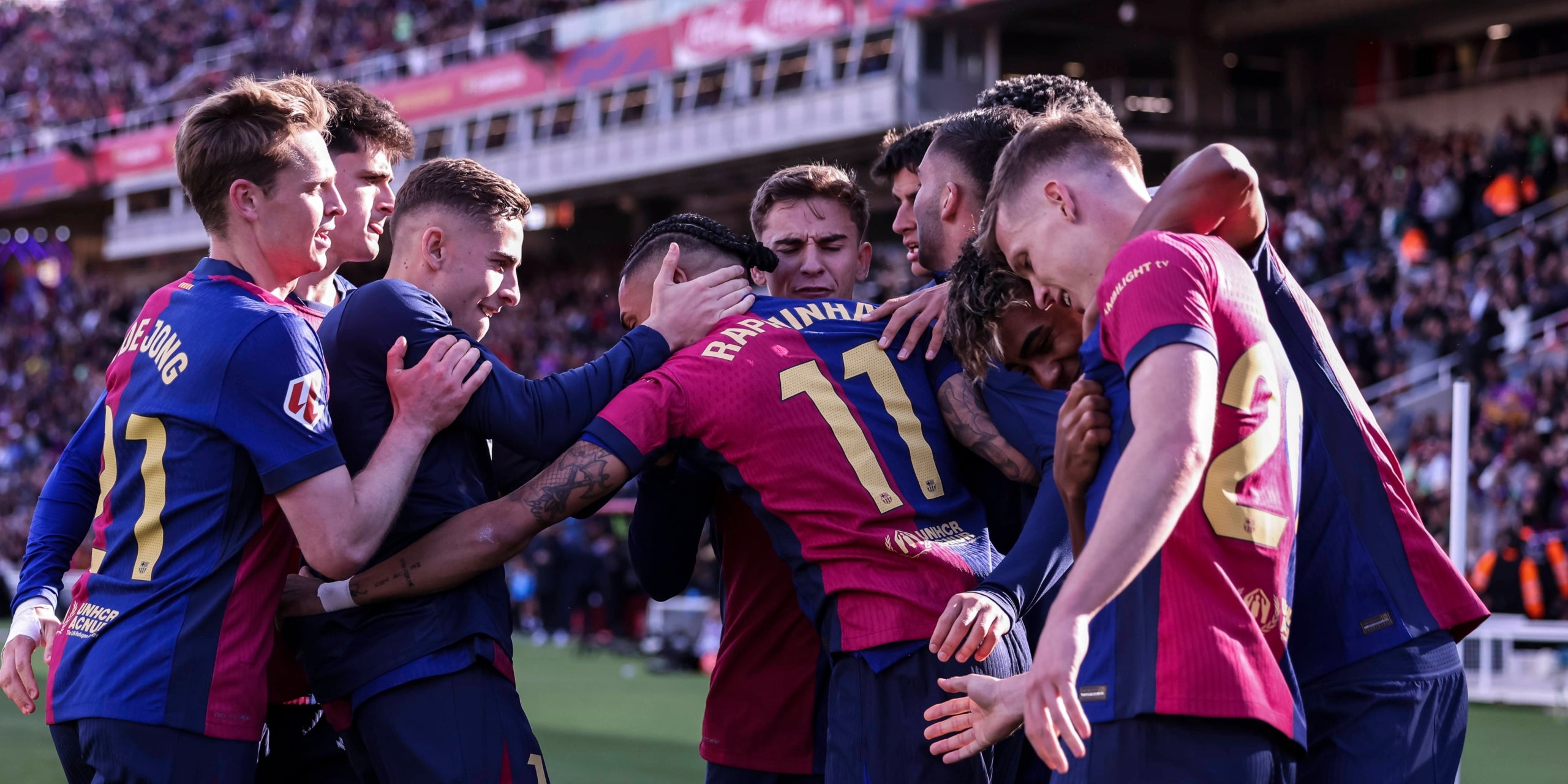 Els jugadors del Barça celebren un gol contra el Celta | Europa Press