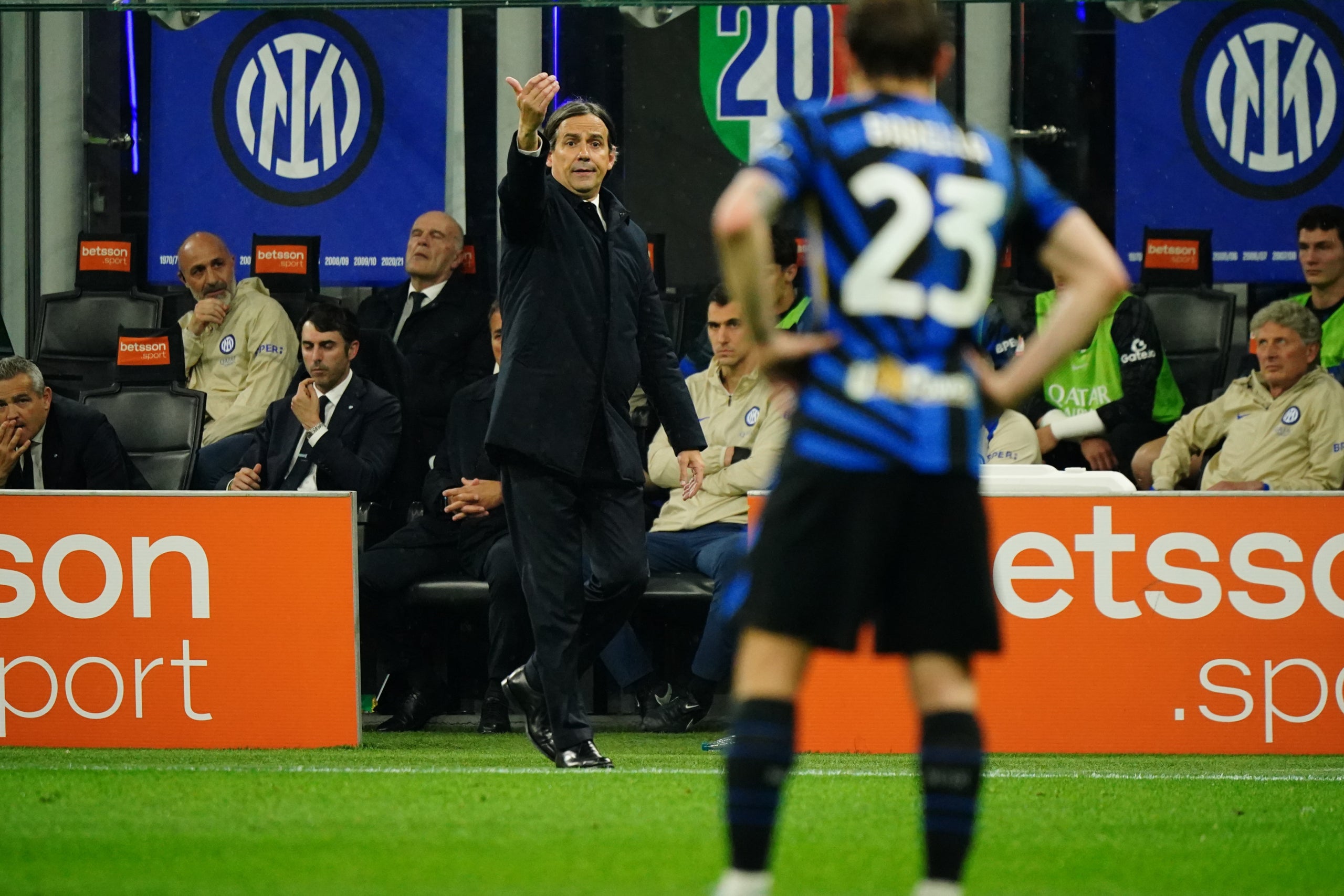 Simone Inzaghi, durante el Inter-Milan | Europa Press