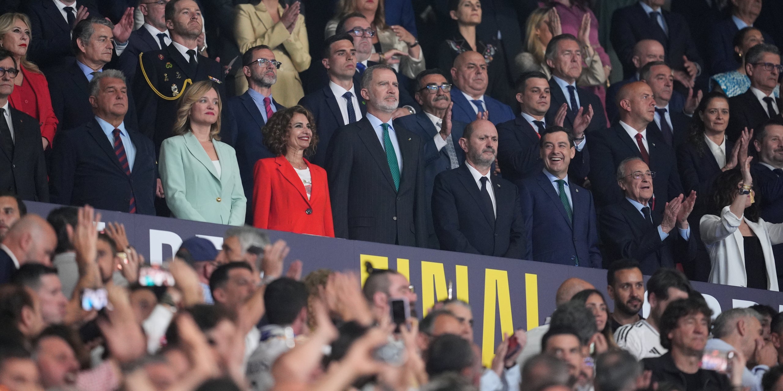 La llotja presidencial de la final de Copa, amb Florentino Pérez a la dreta de la imatge | Europa Press