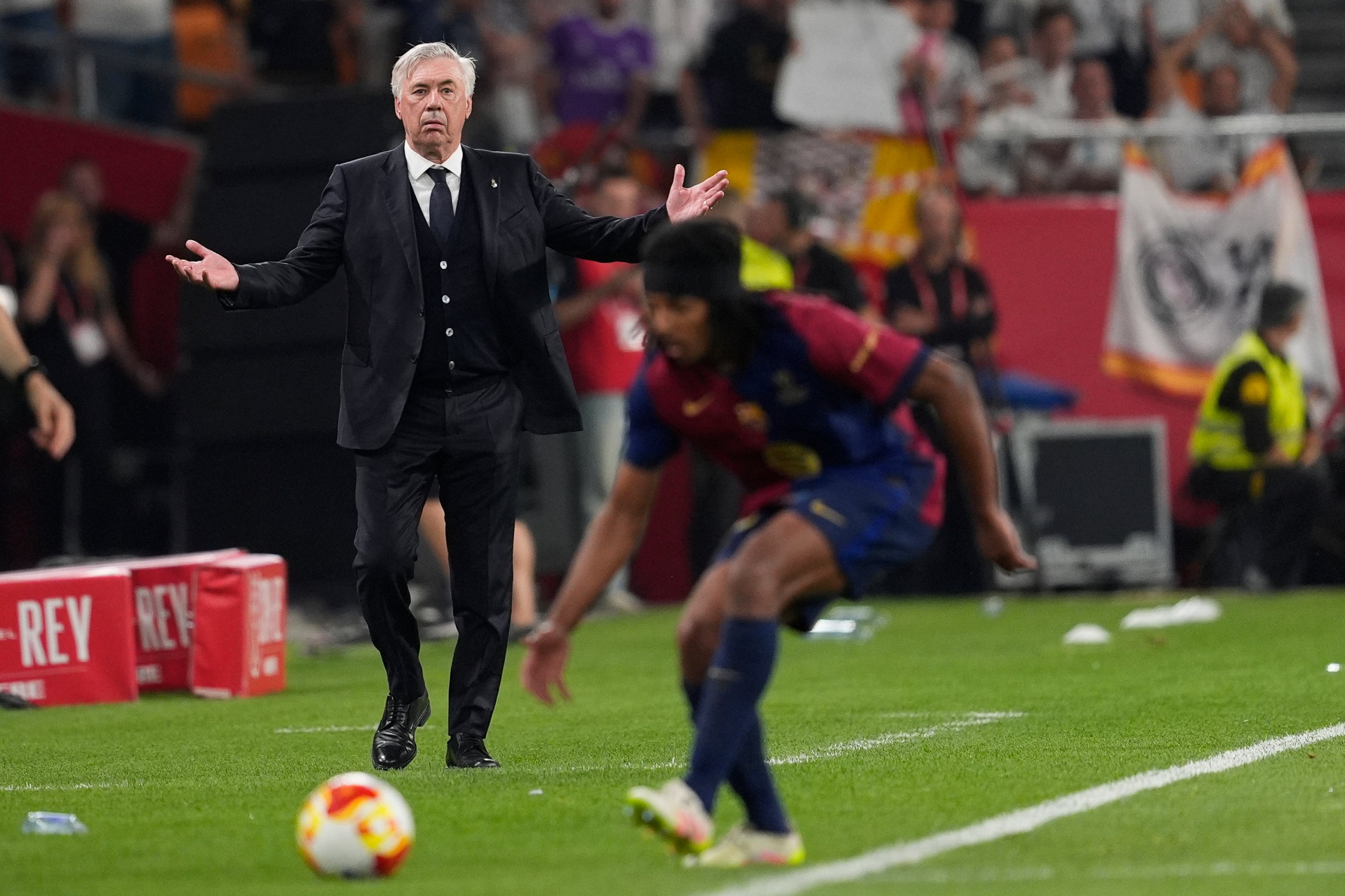 Carlo Ancelotti, entrenador del Reial Madrid, durant la final de Copa | Europa Press