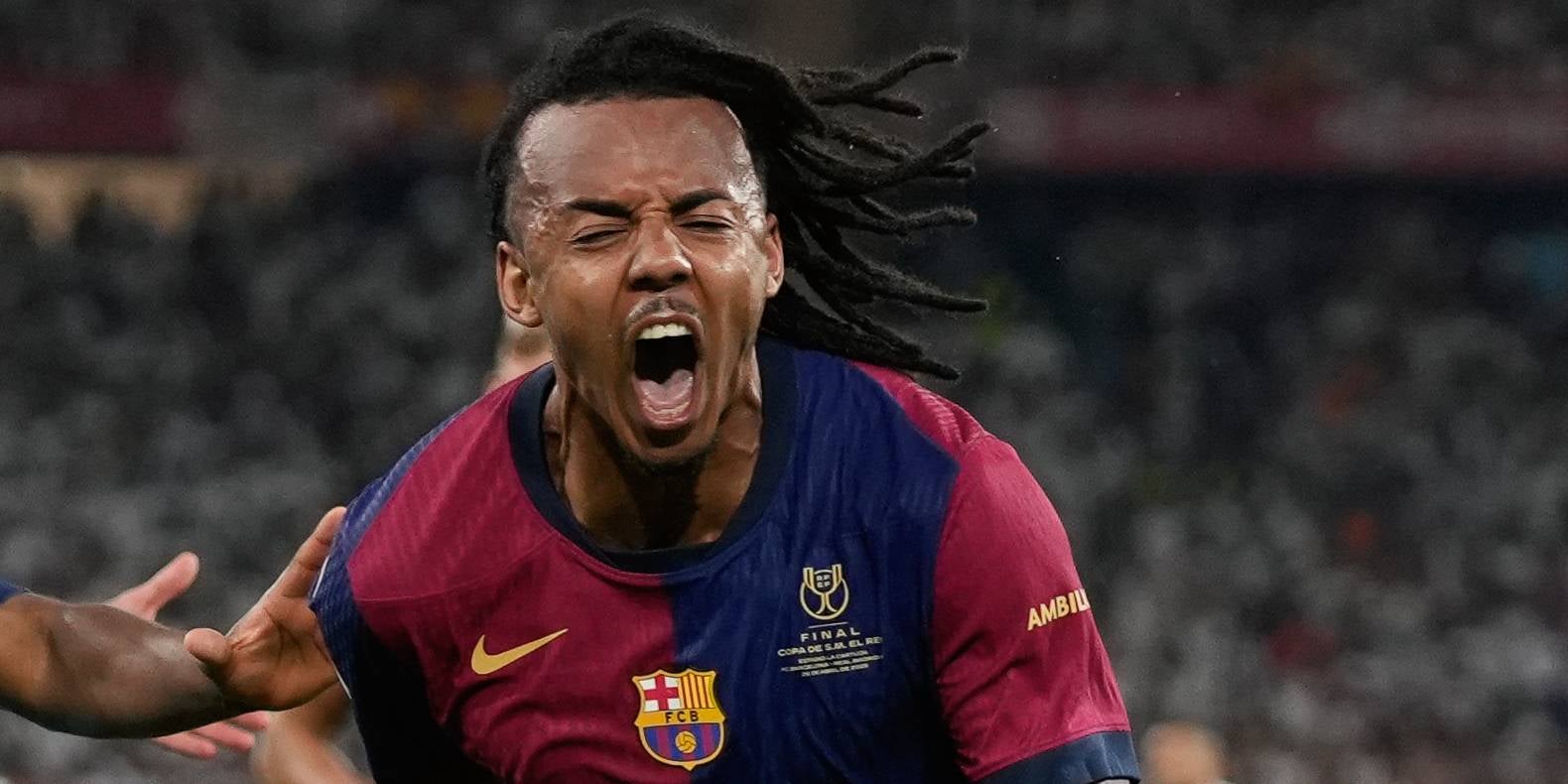 Jules Kounde, celebrando su gol en la final de Copa | Europa Press