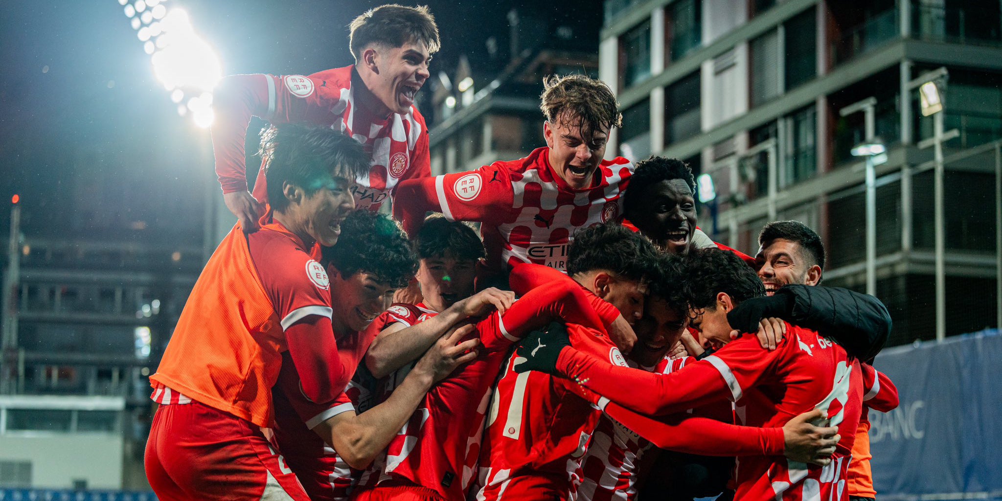 Los jugadores del Girona, celebrando la victoria contra el Andorra | Girona FC